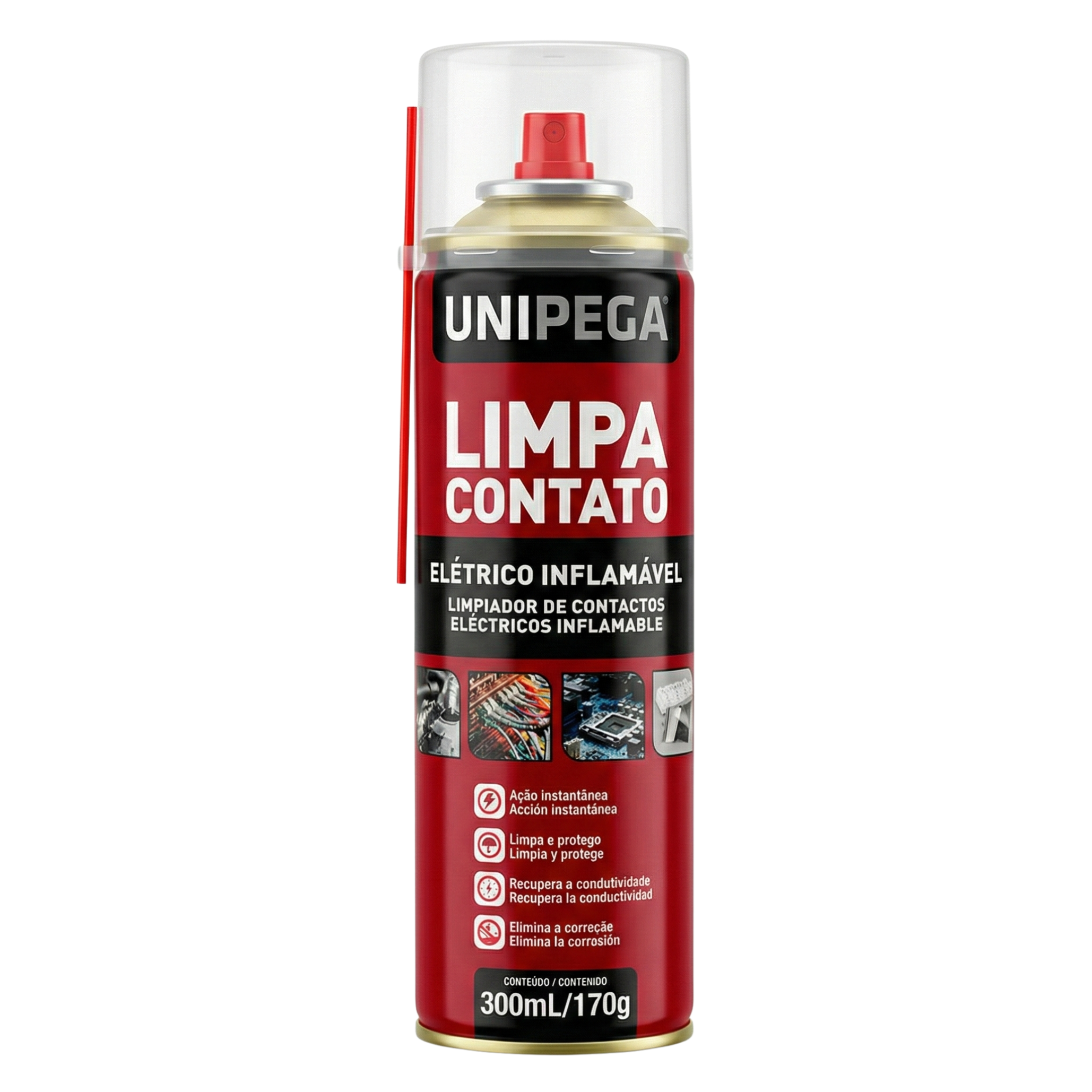 Limpa Contato Elétrico Unipega Spray 300ml - Recupera Condutividade