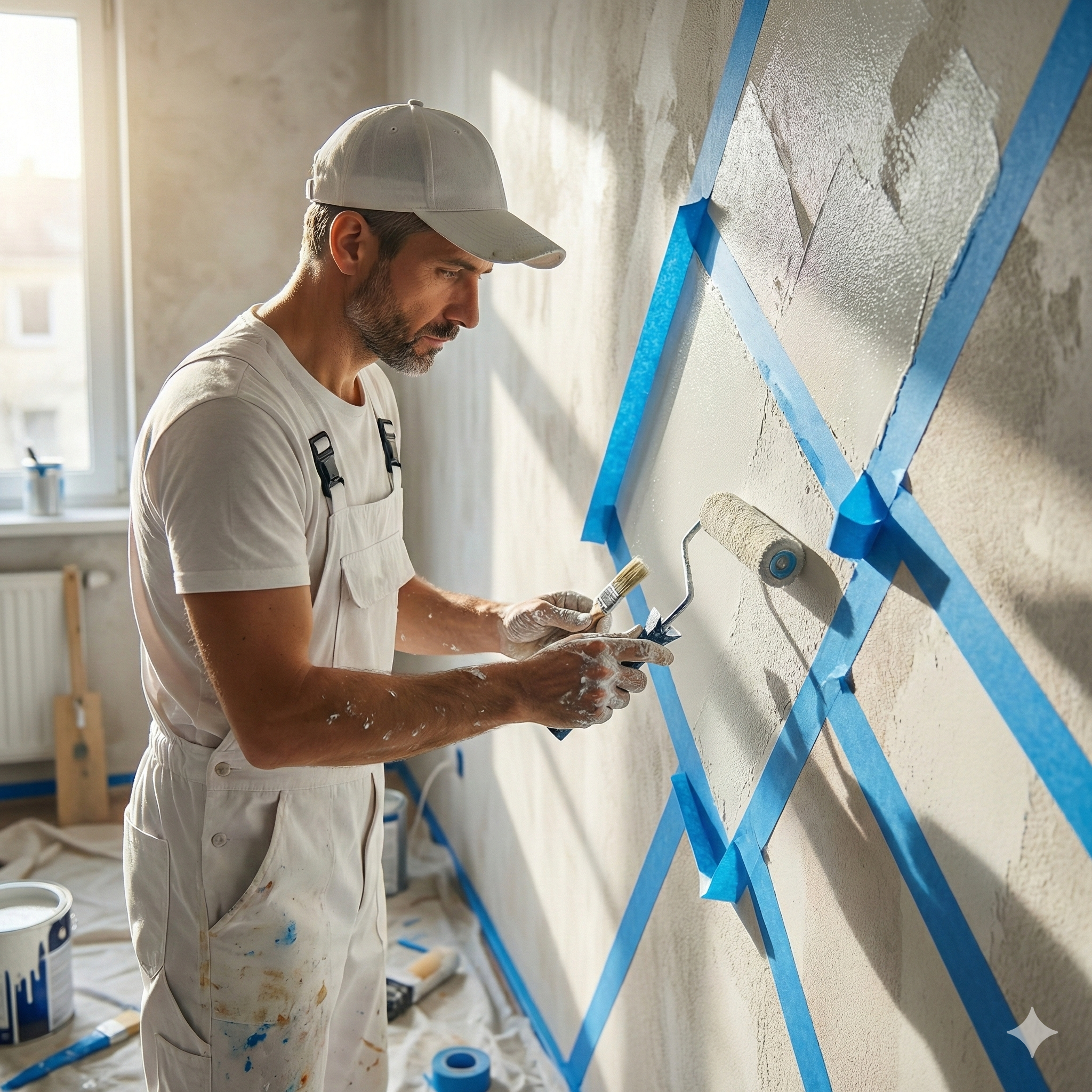 Fita Crepe Azul Profissional 24mm x 50m Adelbras - Anti-UV com Remoção Limpa até 14 Dias