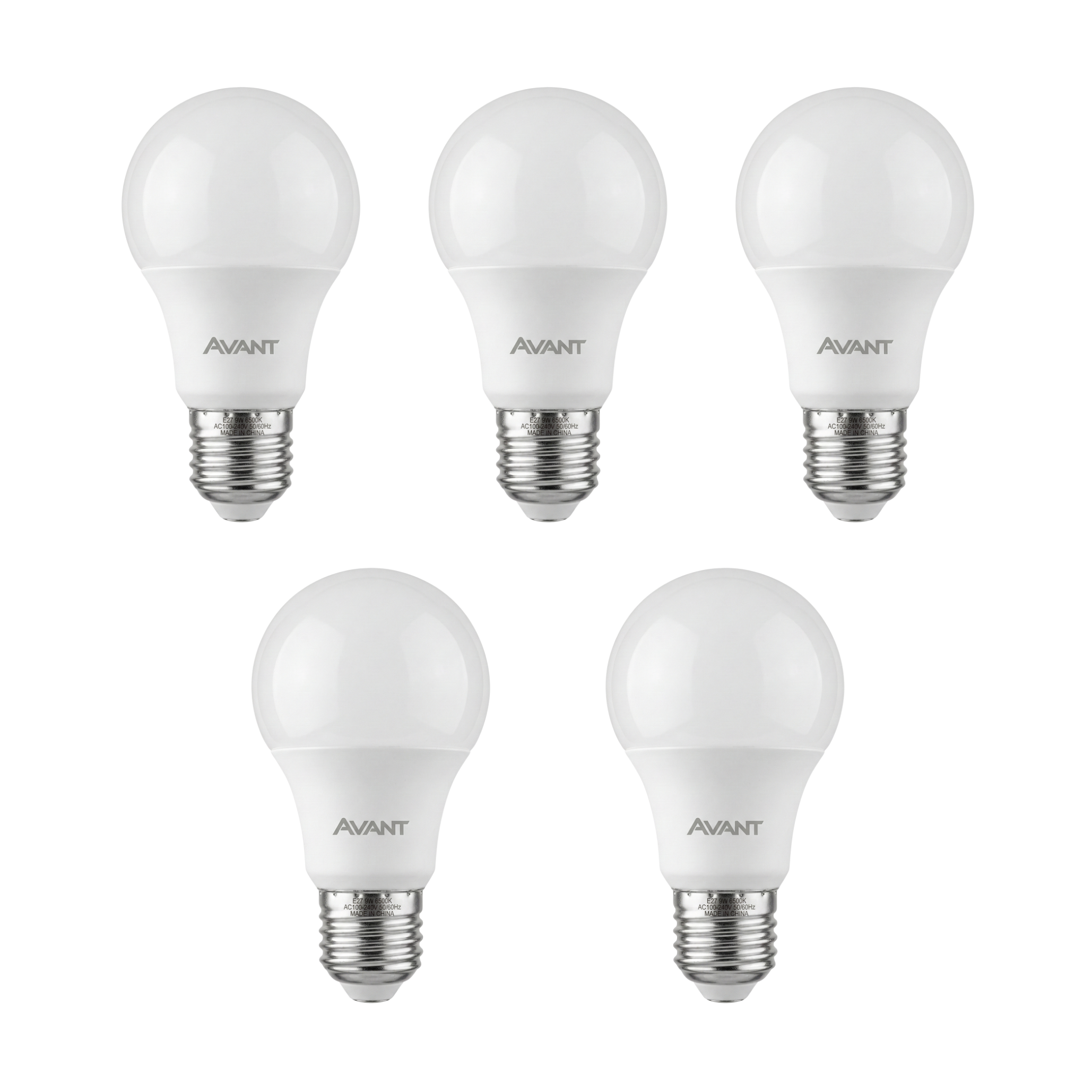 Kit Lâmpadas LED Bulbo Avant 15W E27 Bivolt 6500K Luz Branca Fria – 1350 Lúmens Alta Eficiência
