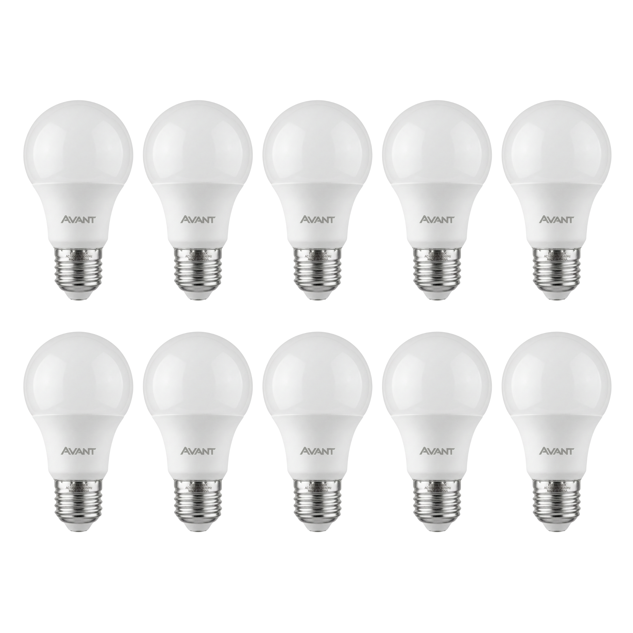 Kit Lâmpadas LED Bulbo Avant 15W E27 Bivolt 6500K Luz Branca Fria – 1350 Lúmens Alta Eficiência