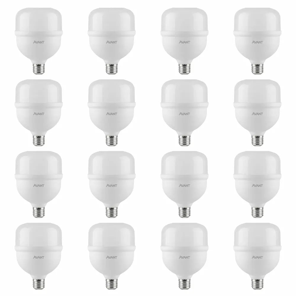 Kit Lâmpadas LED Bulbo High Power Avant 50W E27 Bivolt 6500K Luz Branca Fria – 4000 Lúmens Alta Potência