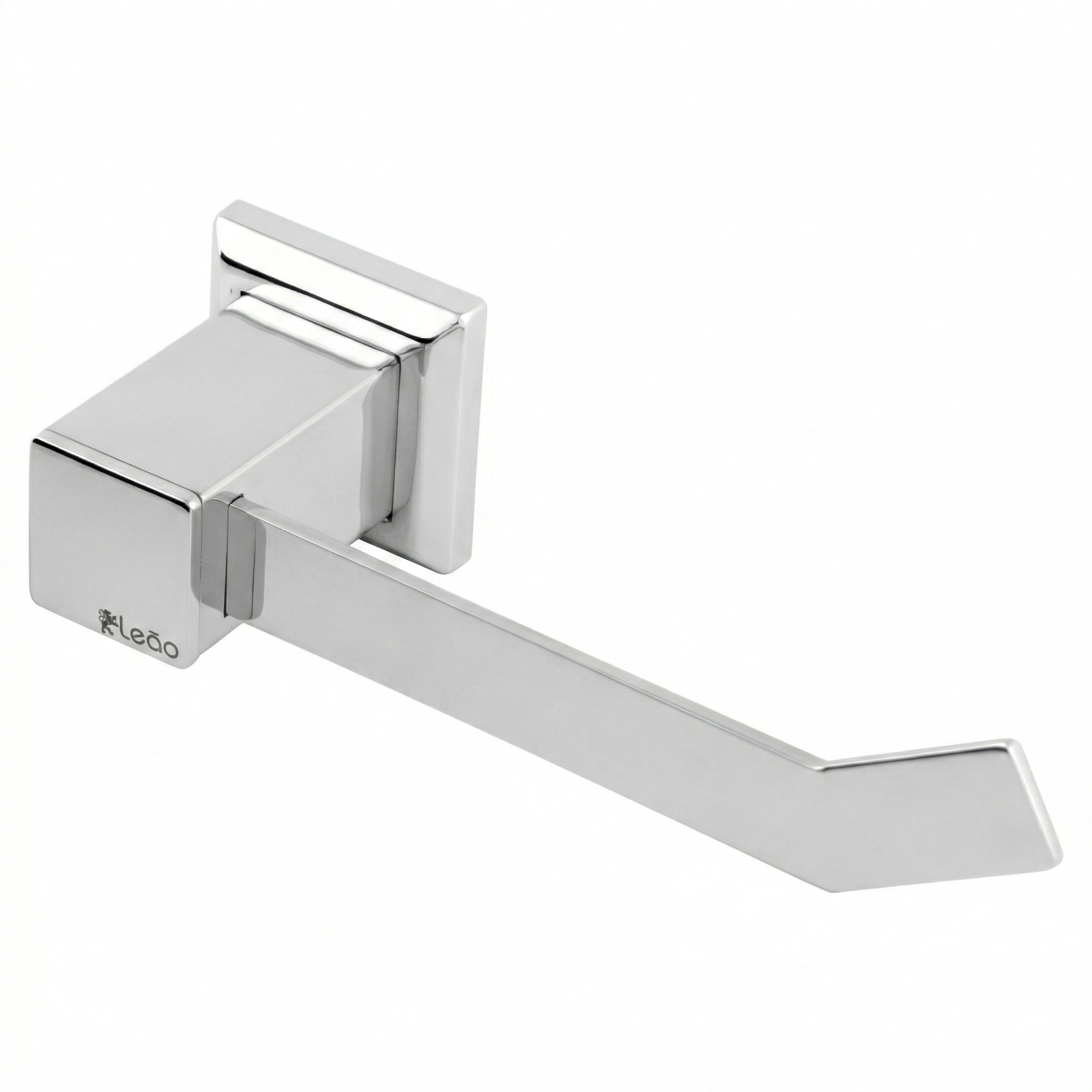 Porta Papel Higiênico de Parede em Metal Linha Square Cromada - Leão Metais