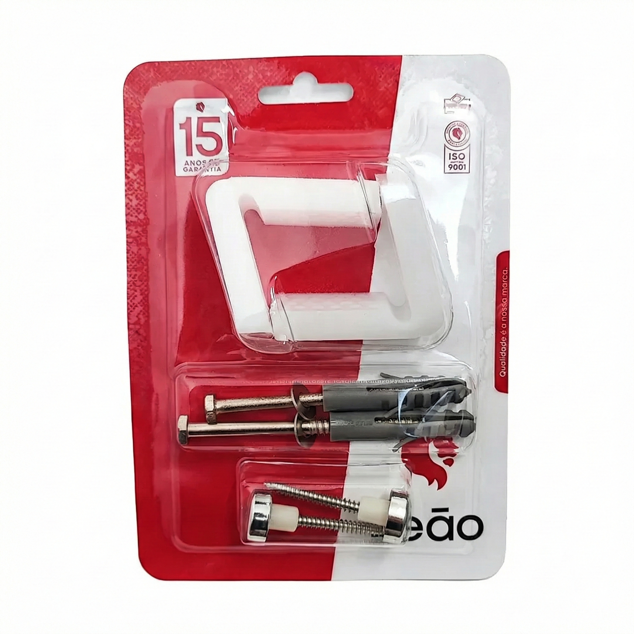 Kit de Fixação Lateral Oculta para Vaso Sanitário com Tampas Cromadas - Leão Metais