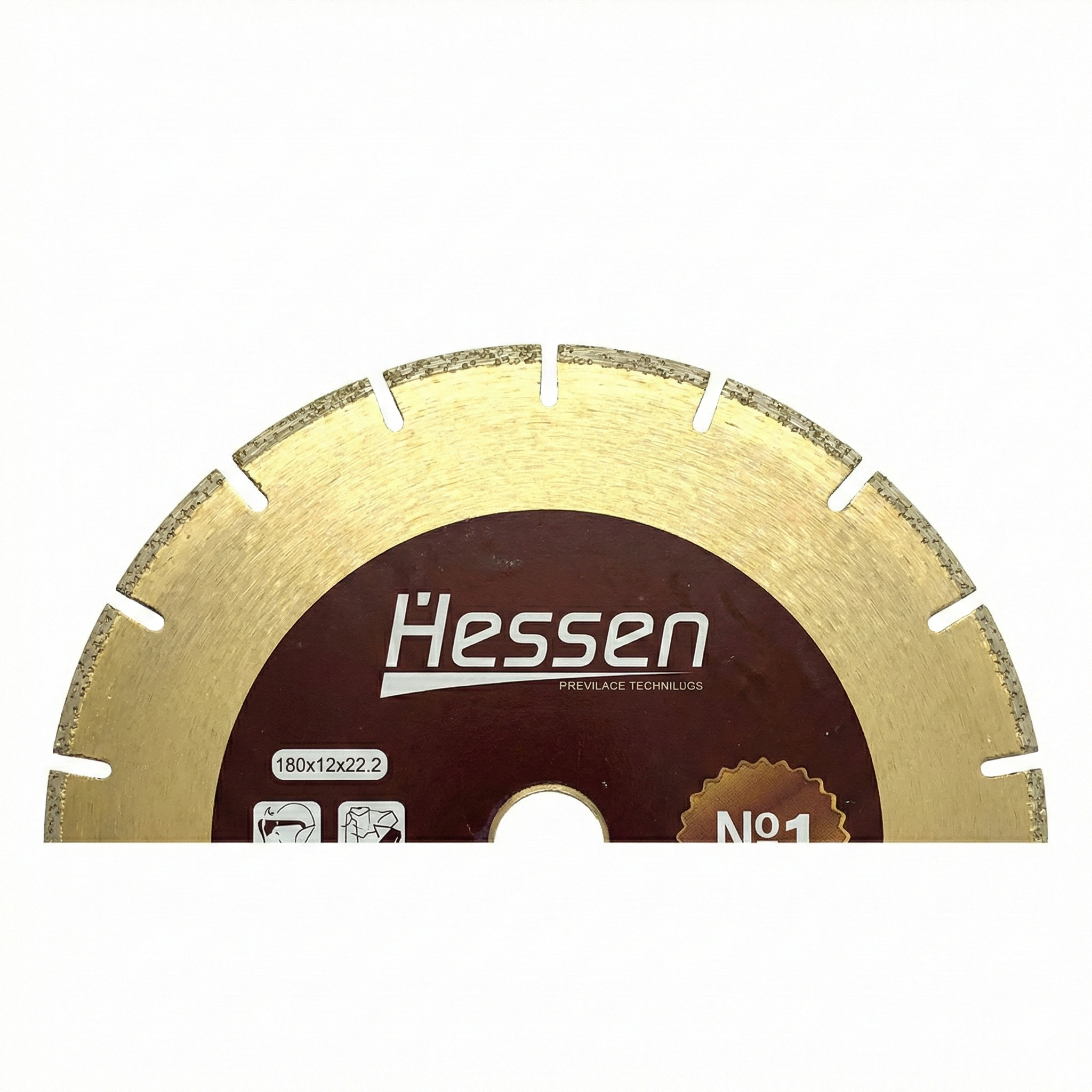 Disco Diamantado Allmetal 180mm Hessen Solda a Vácuo para Metais