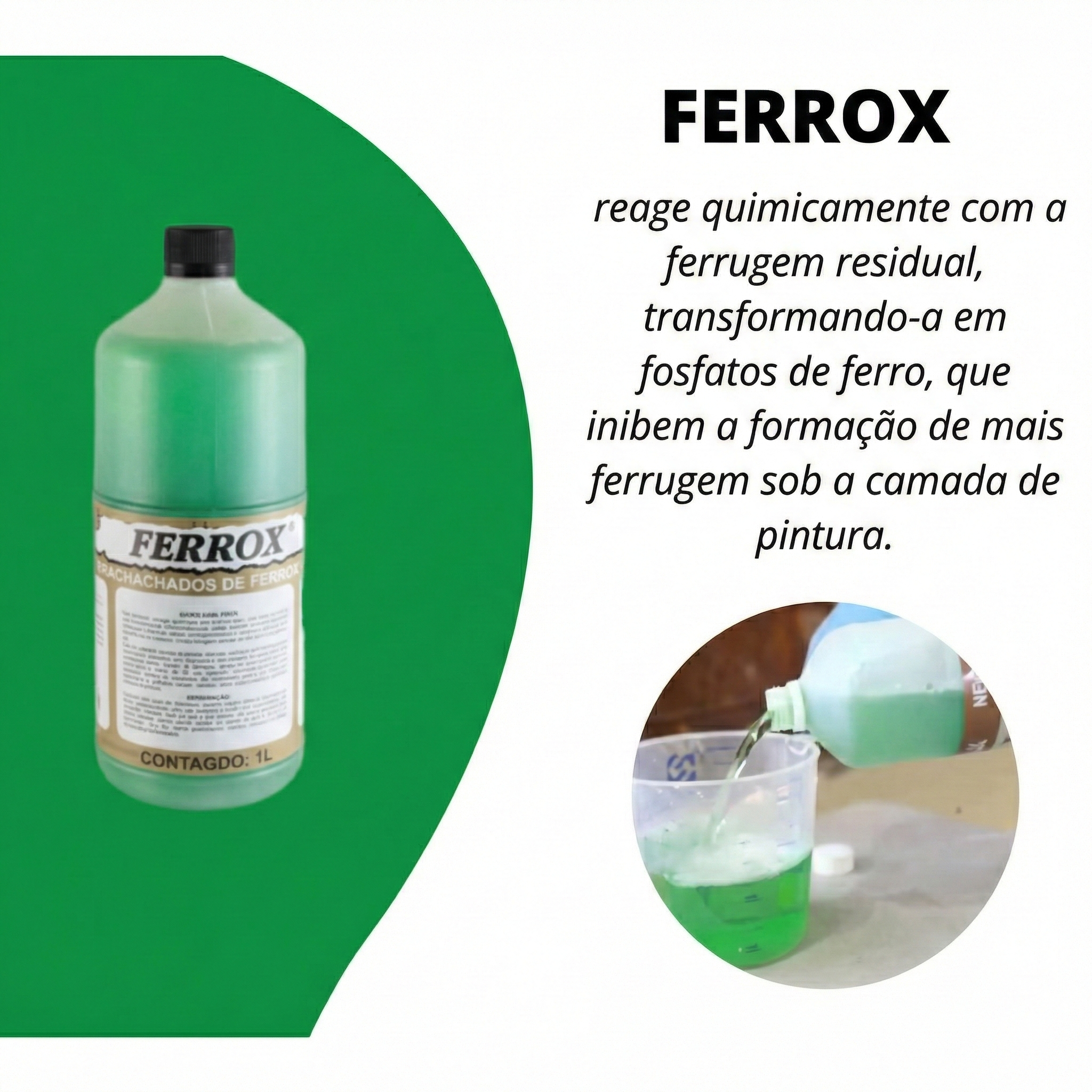 Removedor Neutralizador de Ferrugem Ferrox para Metais 1 Litro