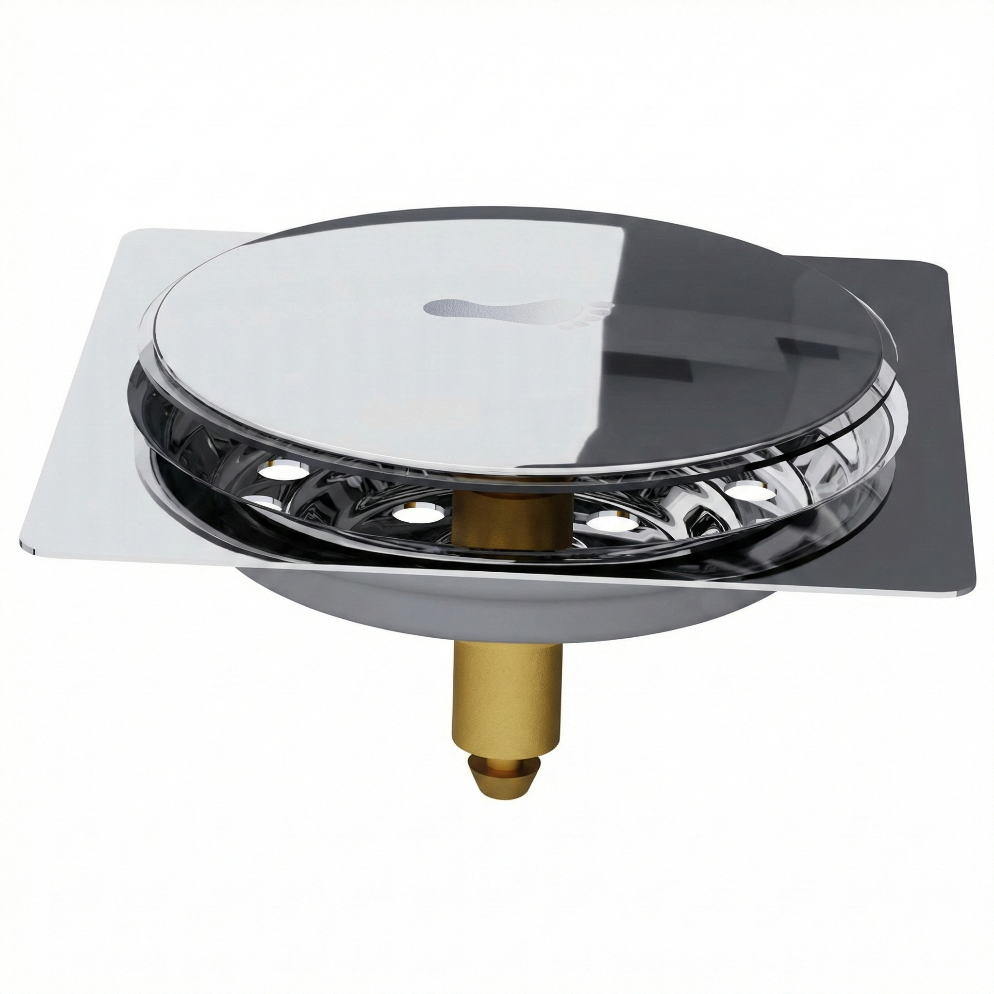 Ralo Click Inteligente Inox Quadrado Blukit (Opções: 10x10cm ou 15x15cm)