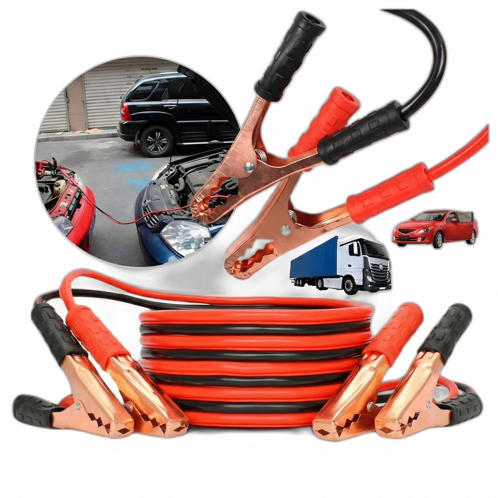 Cabo para Transferência de Carga Thompson (Chupeta/Bateria) - Opções 200A e 600A com Bolsa