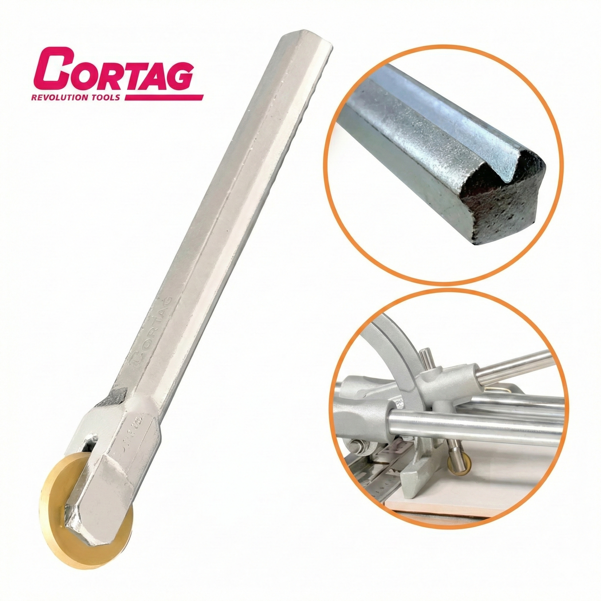 Rodel de Titânio Universal Cortag 18mm Haste 90mm - Para Cortador de Piso e Porcelanato