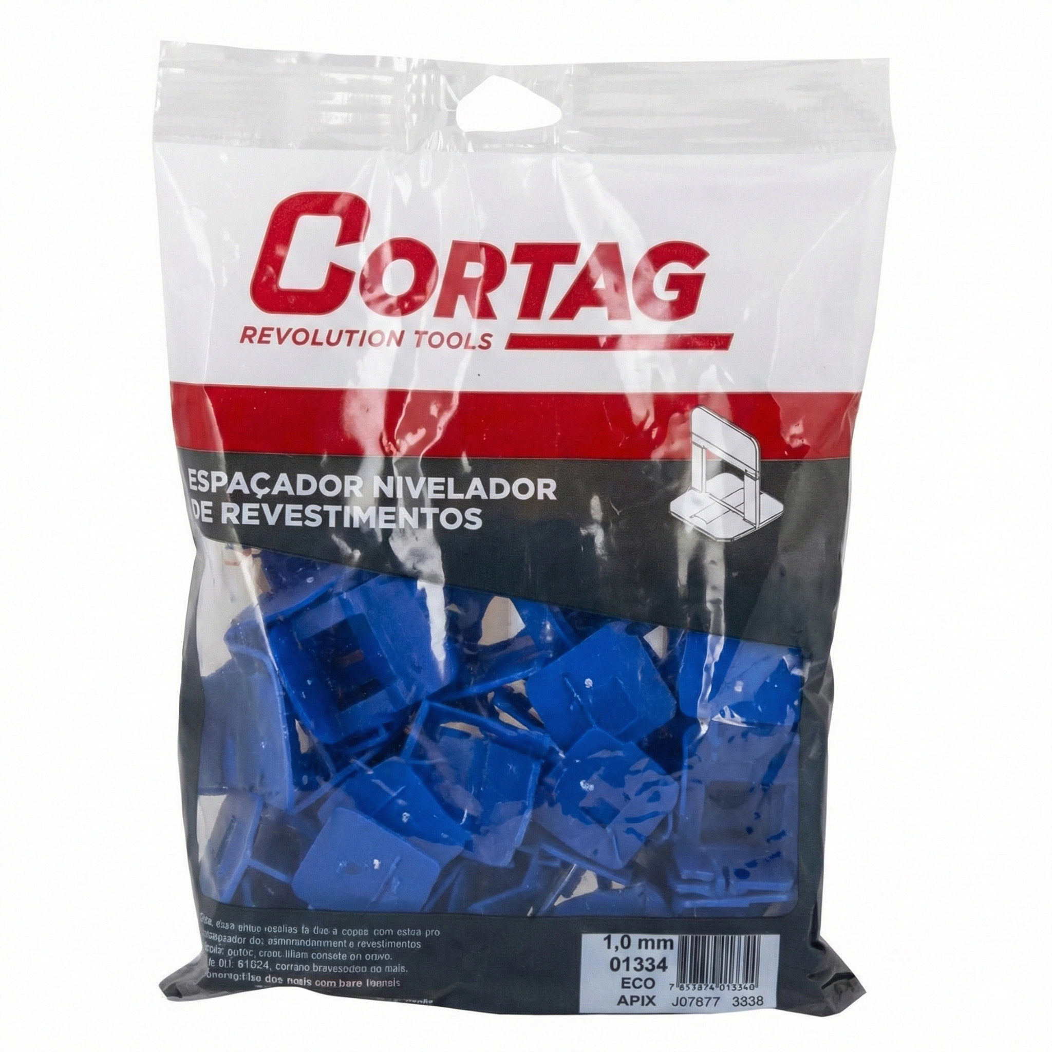 Espaçador Nivelador Cortag Revolution Tools - Sistema de Nivelamento 50 Unidades - 1mm | 1,5mm | 2mm | 3mm