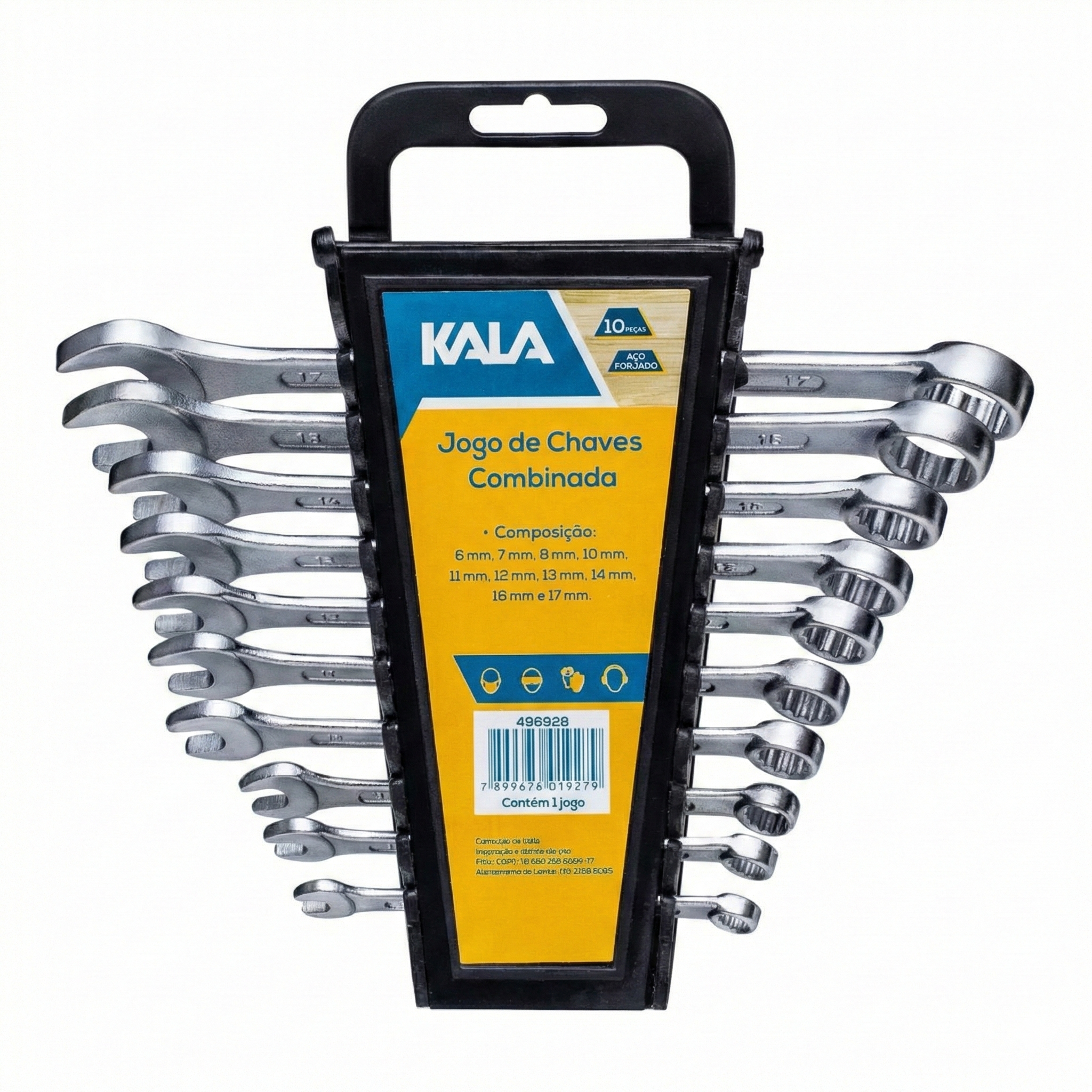 Jogo Chave Combinada 10 Peças Kala 6-17mm Aço Forjado Catraca