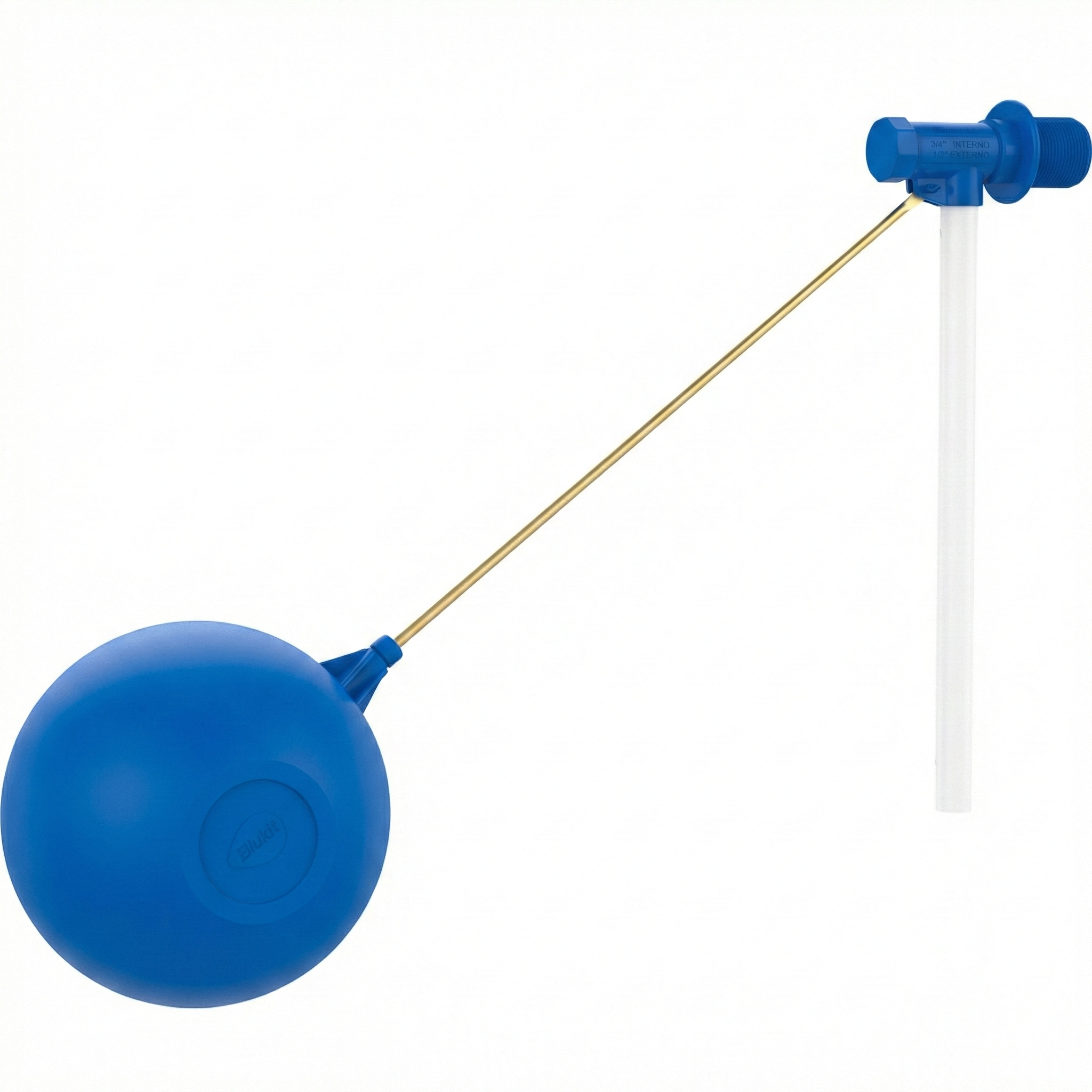 Torneira de Bóia para Caixa de Água Blukit Alta Vazão 1" (DN25) - Com Tubo Silenciador