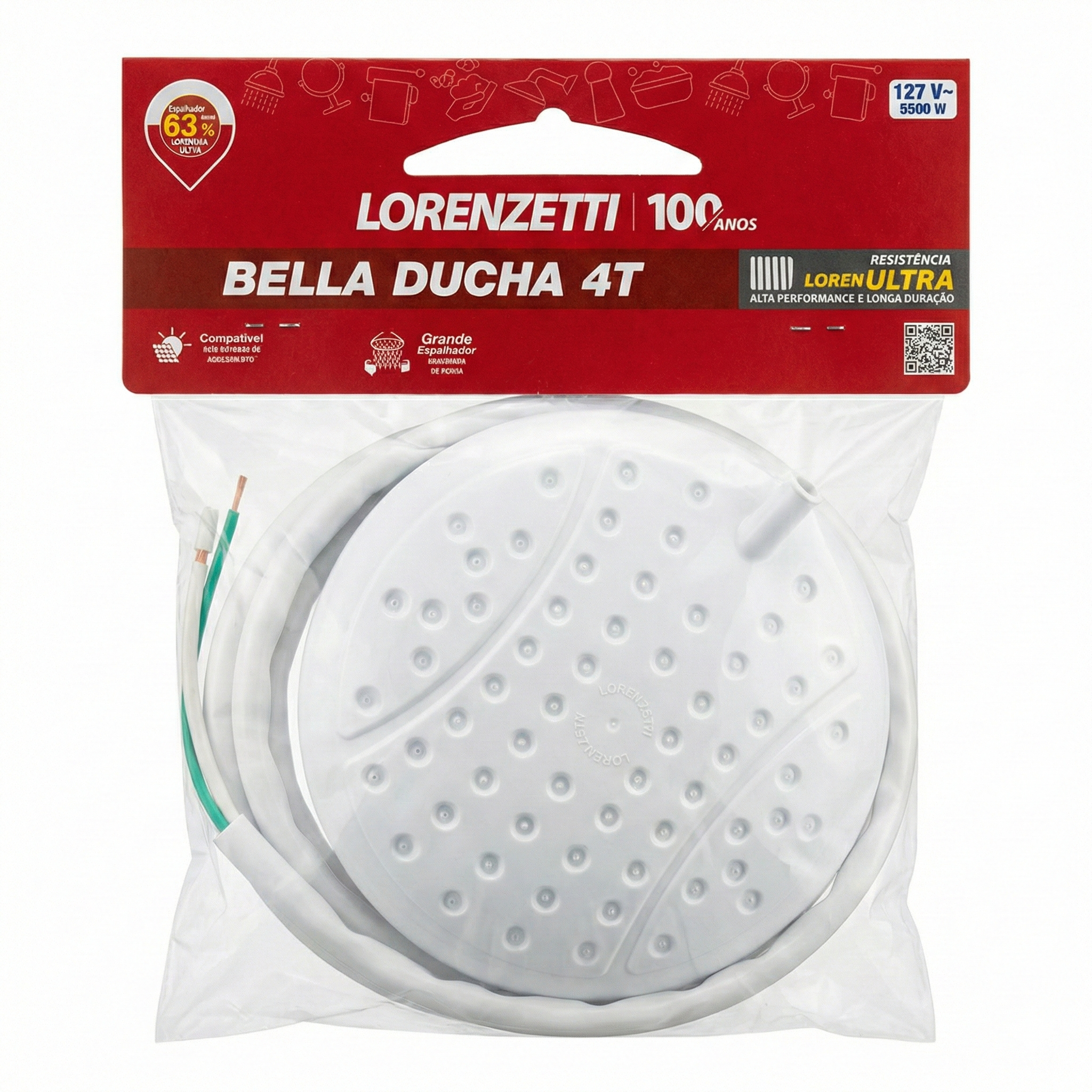 Ducha Lorenzetti Bella Ducha 4T Ultra - 4 Temperaturas - Disponível em 127V e 220V
