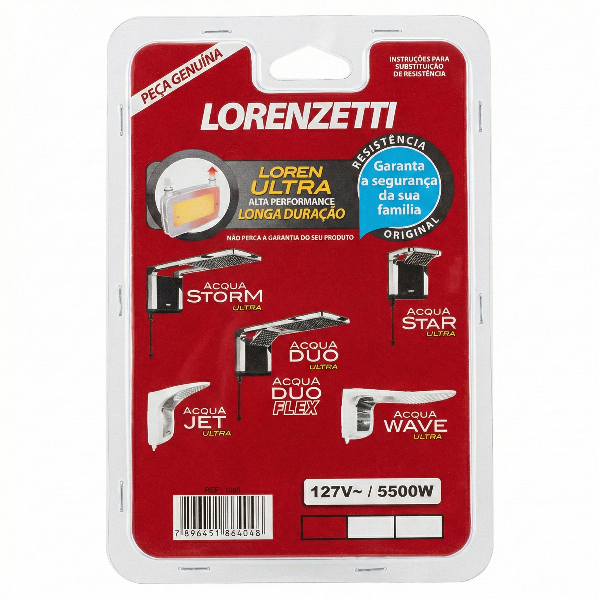 Resistência Original Lorenzetti - Para Ducha Acqua Duo, Storm e Star - Disponível em 127V e 220V