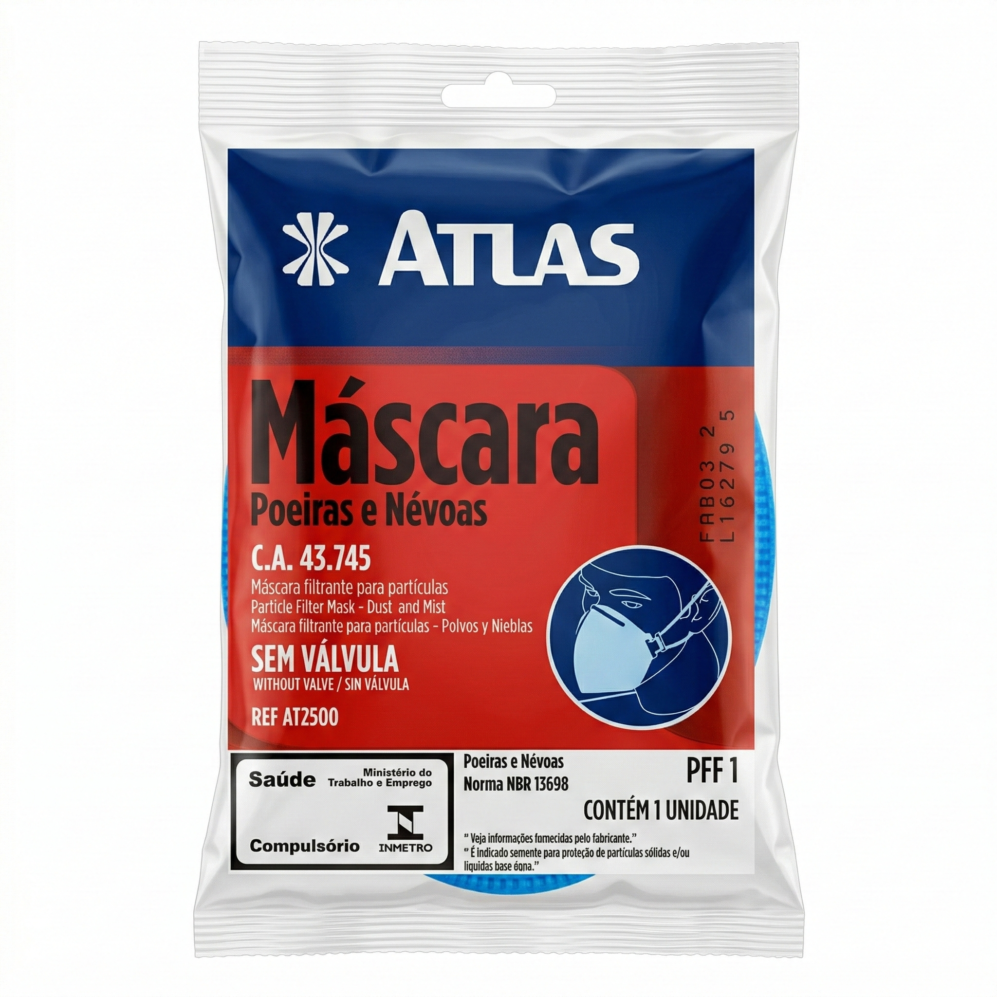 Kit 10 Máscaras Respiratórias Atlas PFF1 e PFF2 - Proteção Profissional Certificada