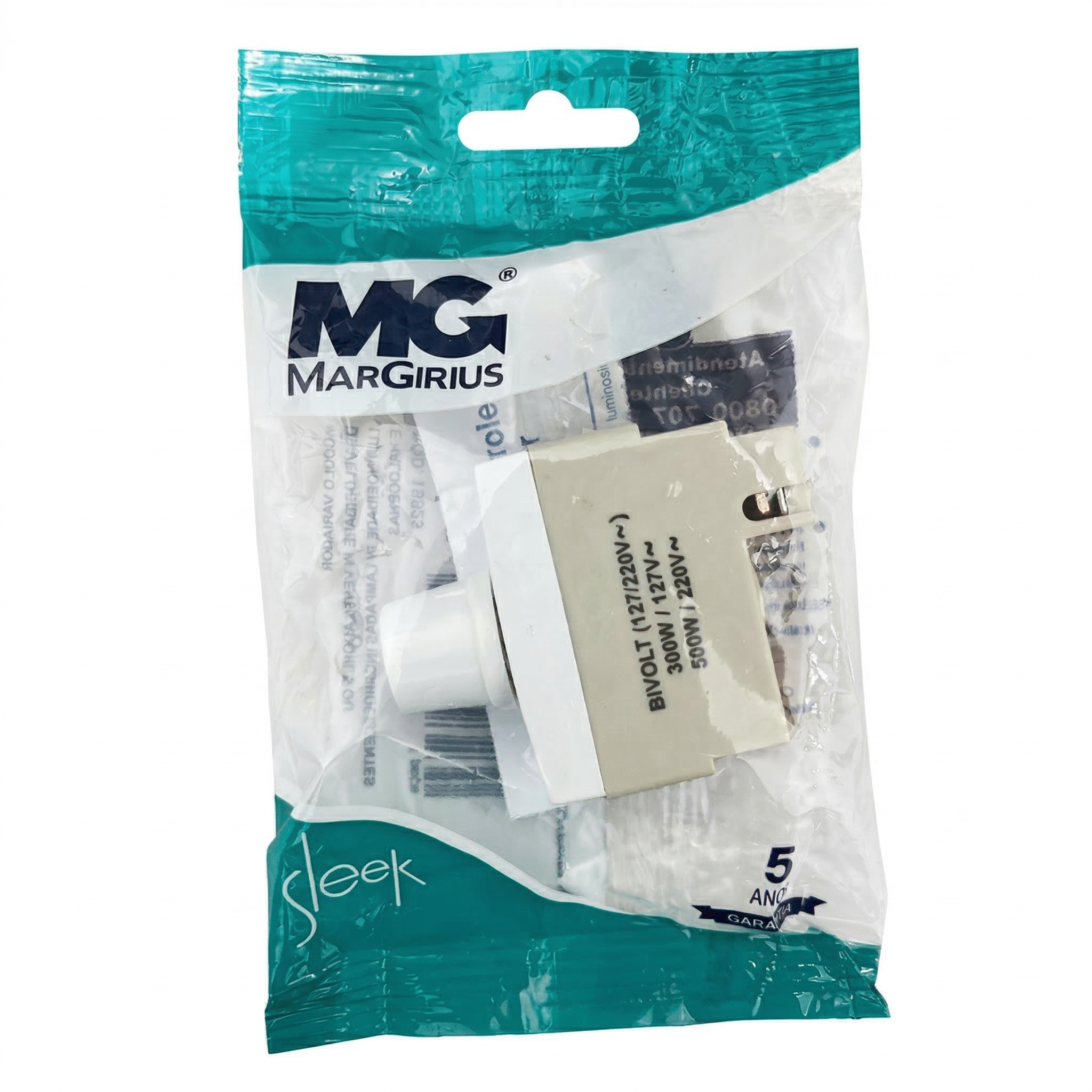 Módulo Variador de Luminosidade / Velocidade Bivolt Sleek Margirius Branco