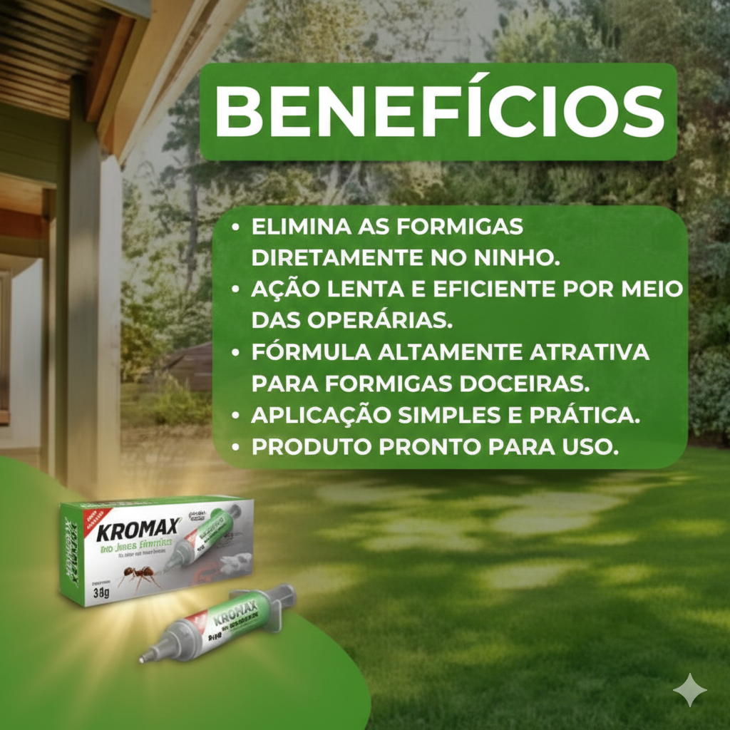 Mata Formiga Gel Kromax Seringa 10g