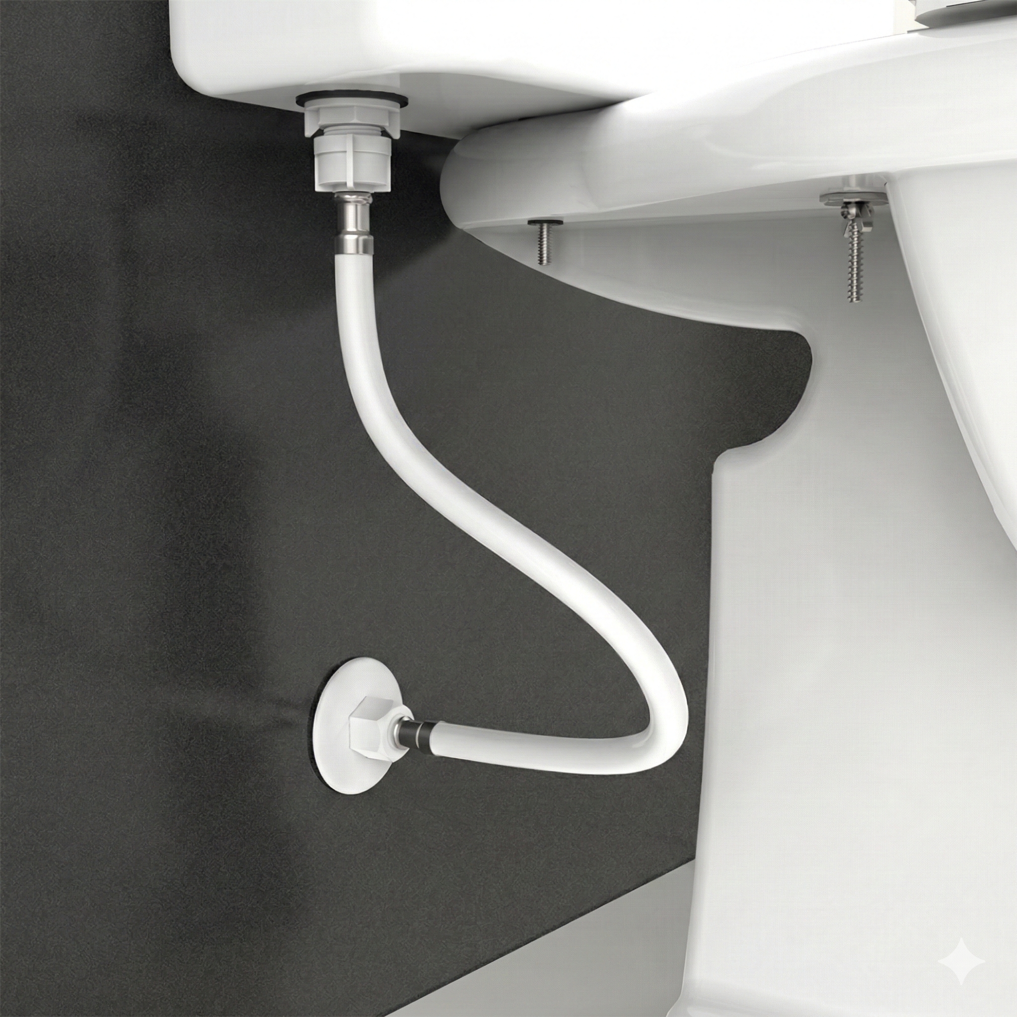 Engate Flexível PVC Branco para Água 1/2" (Macho x Fêmea) 40cm - Blukit