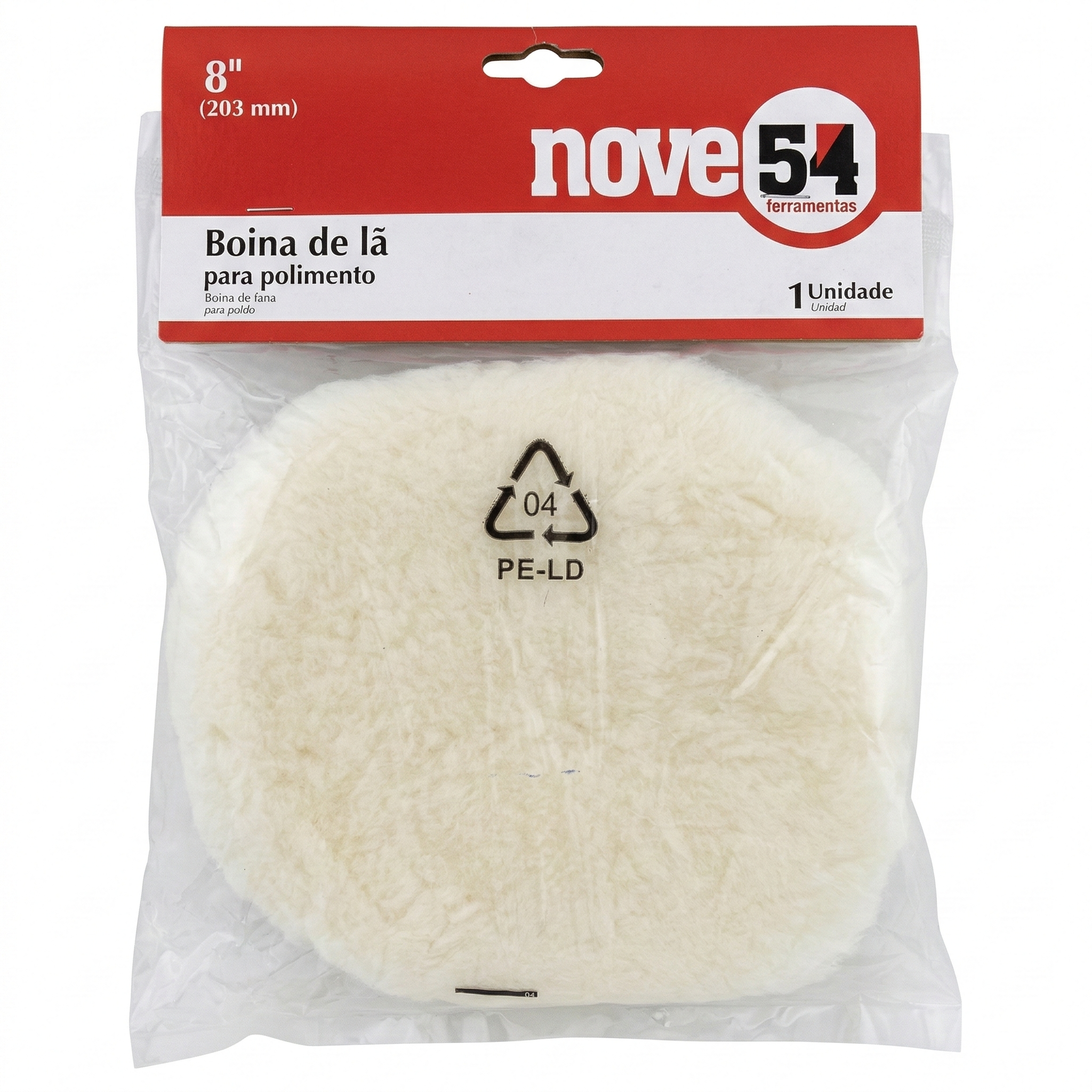 Boina de Lã Nove54 8 Polegadas (203mm) para Polimento Geral
