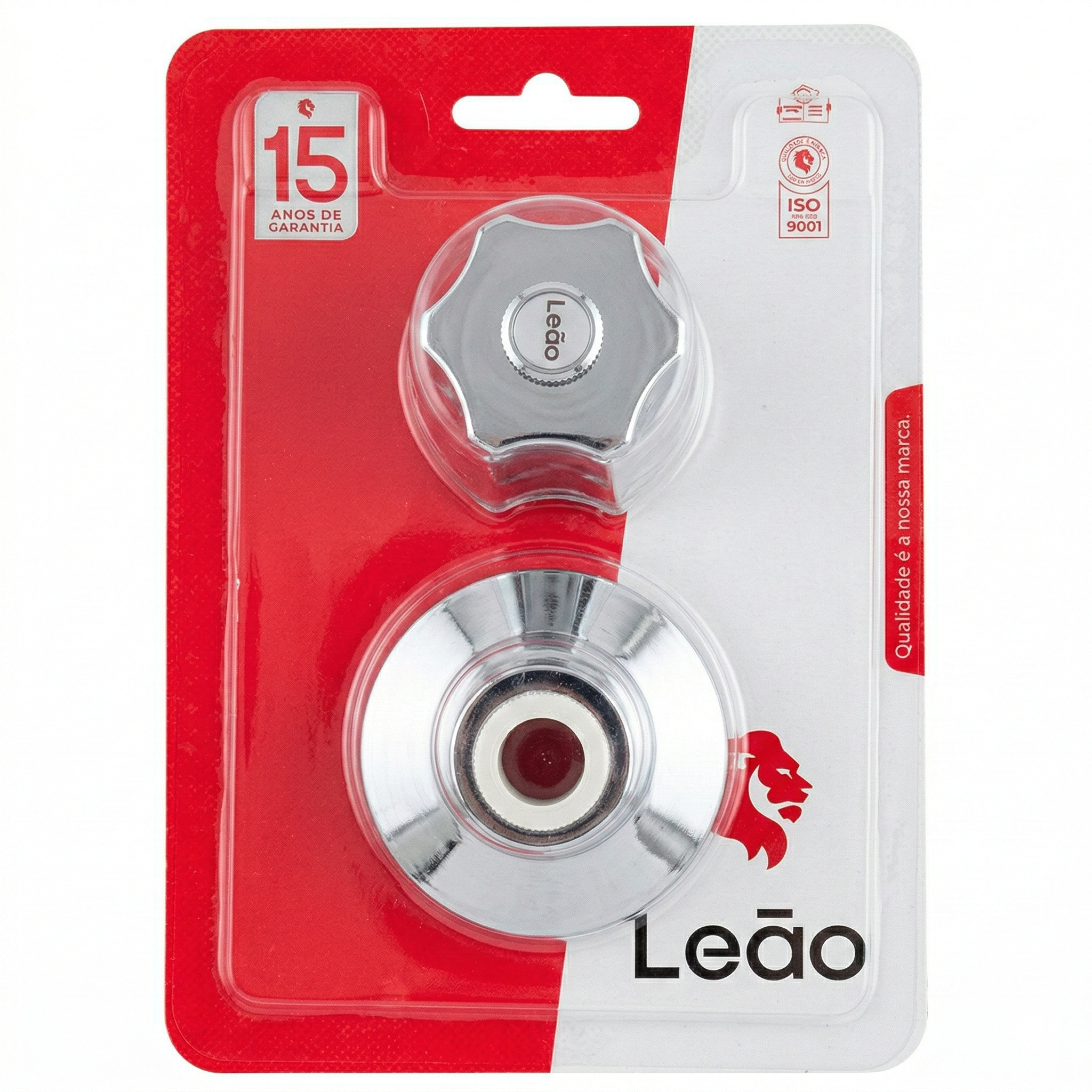 Acabamento para Registro de Pressão e Gaveta C50 Metal Cromado Padrão Deca - Leão