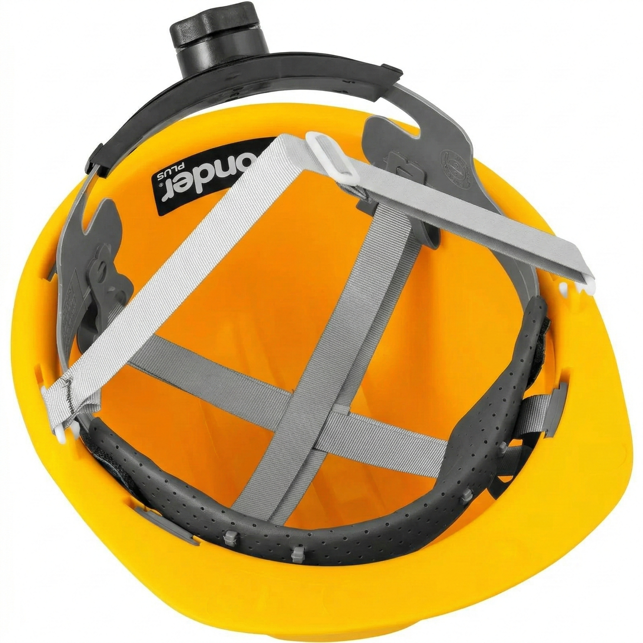 Capacete de Segurança Aba Frontal Vonder Plus Classe B Amarelo com Suspensão e Jugular