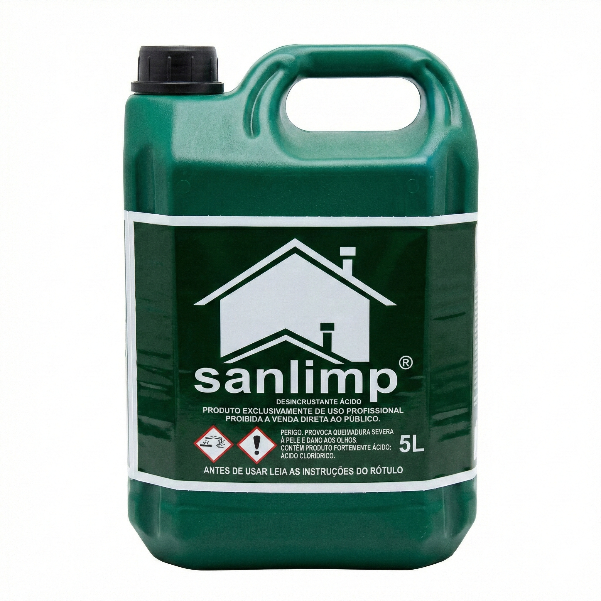 Sanlimp Desincrustante Ácido 1L Limpa Piso Cimento Rejunte Pós-Obra Profissional