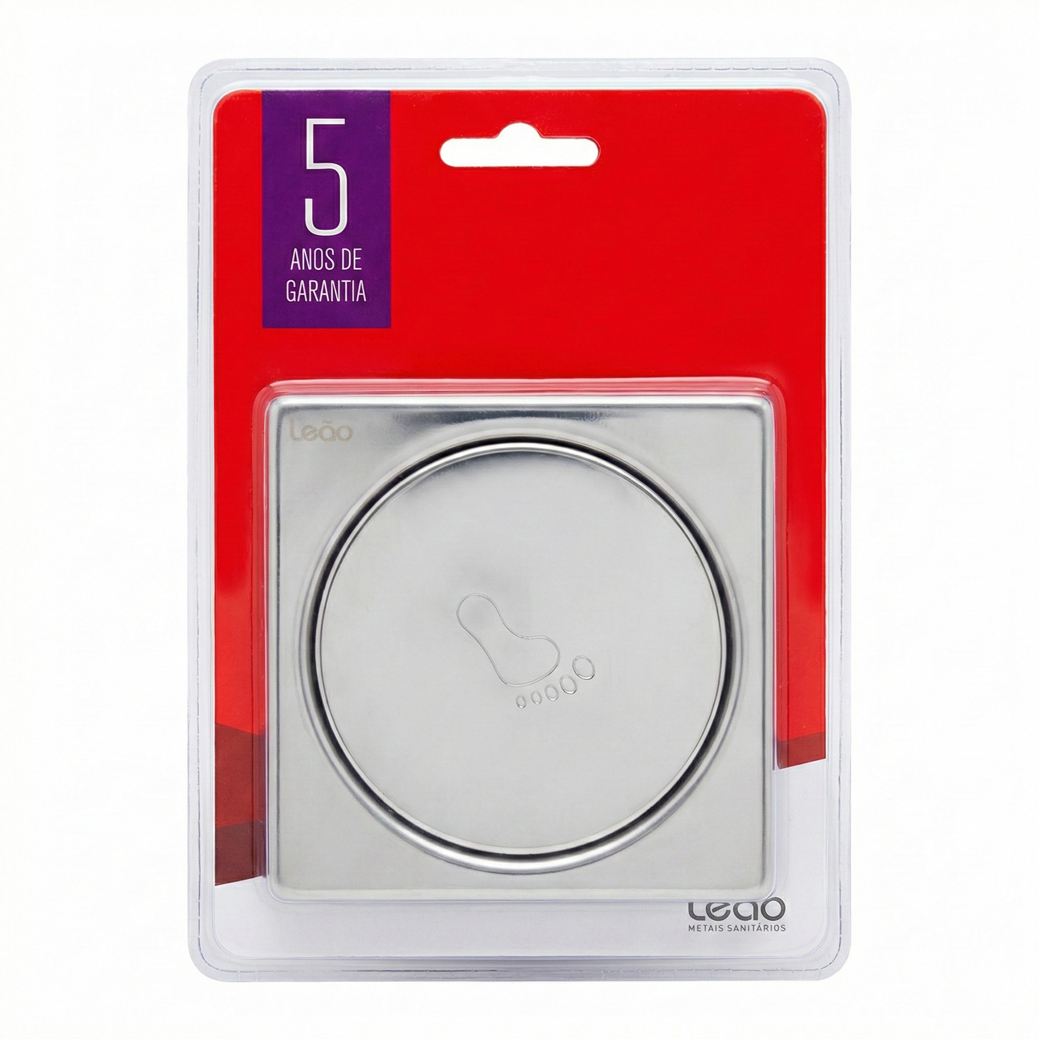 Ralo Click Up Inteligente Inox Quadrado Leão Metais (Opções: 10x10cm ou 15x15cm)