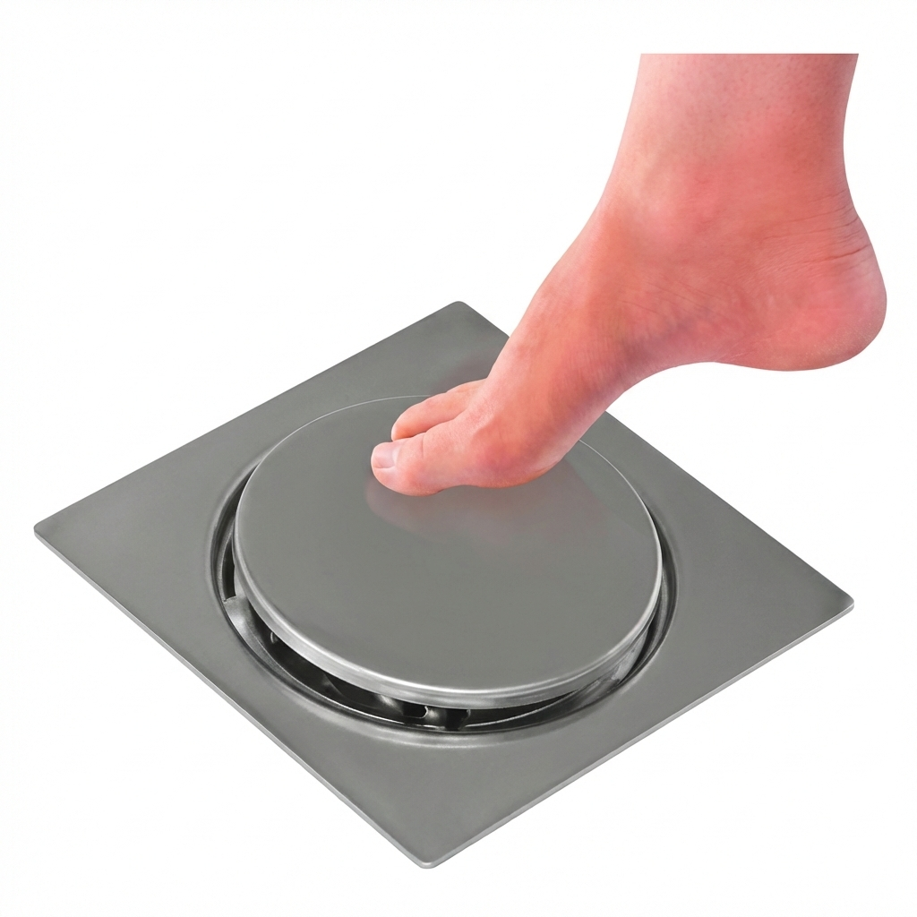 Ralo Click Up Inteligente Inox Quadrado Leão Metais (Opções: 10x10cm ou 15x15cm)