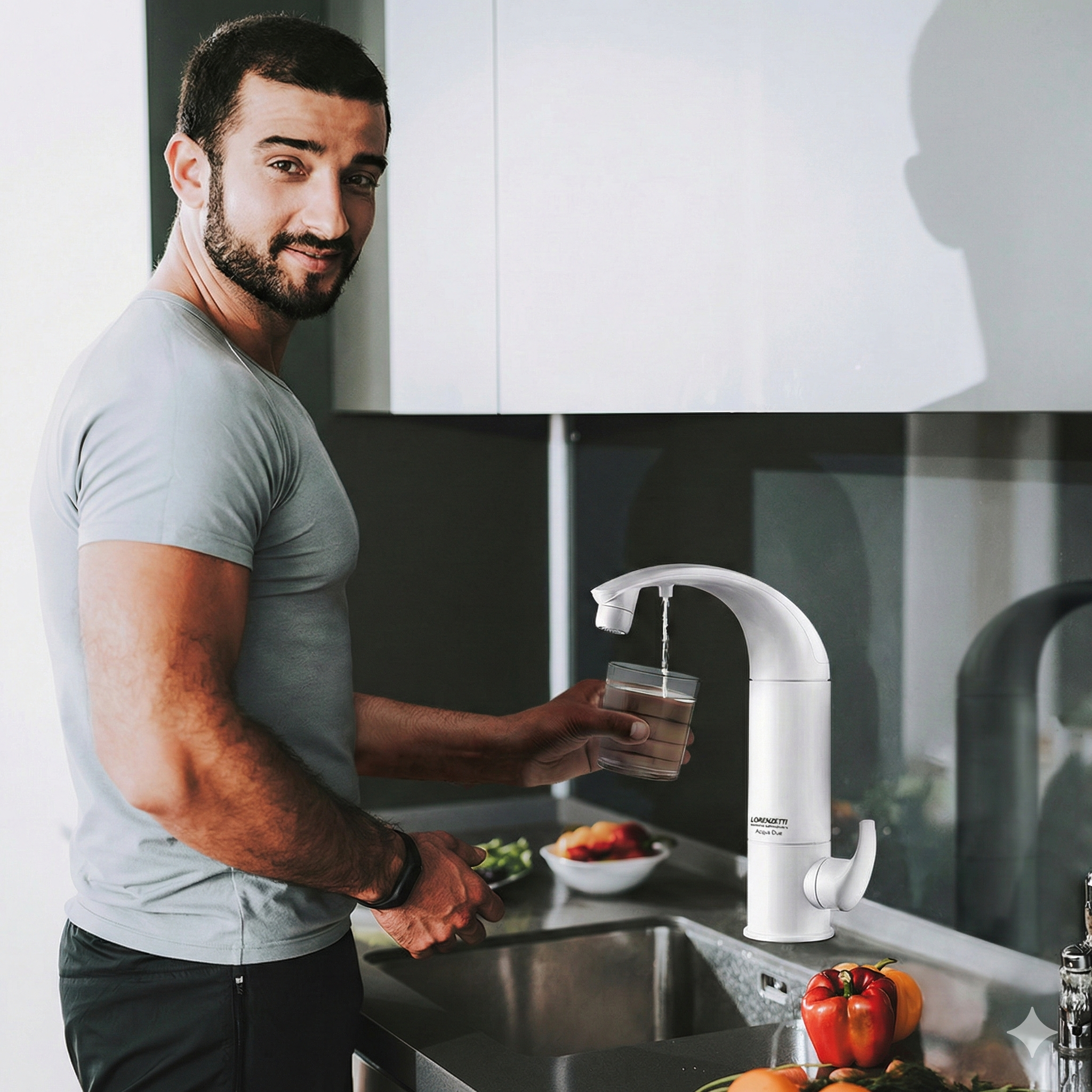 Purificador de Água com Torneira de Mesa Acqua Due Lorenzetti - 2 em 1