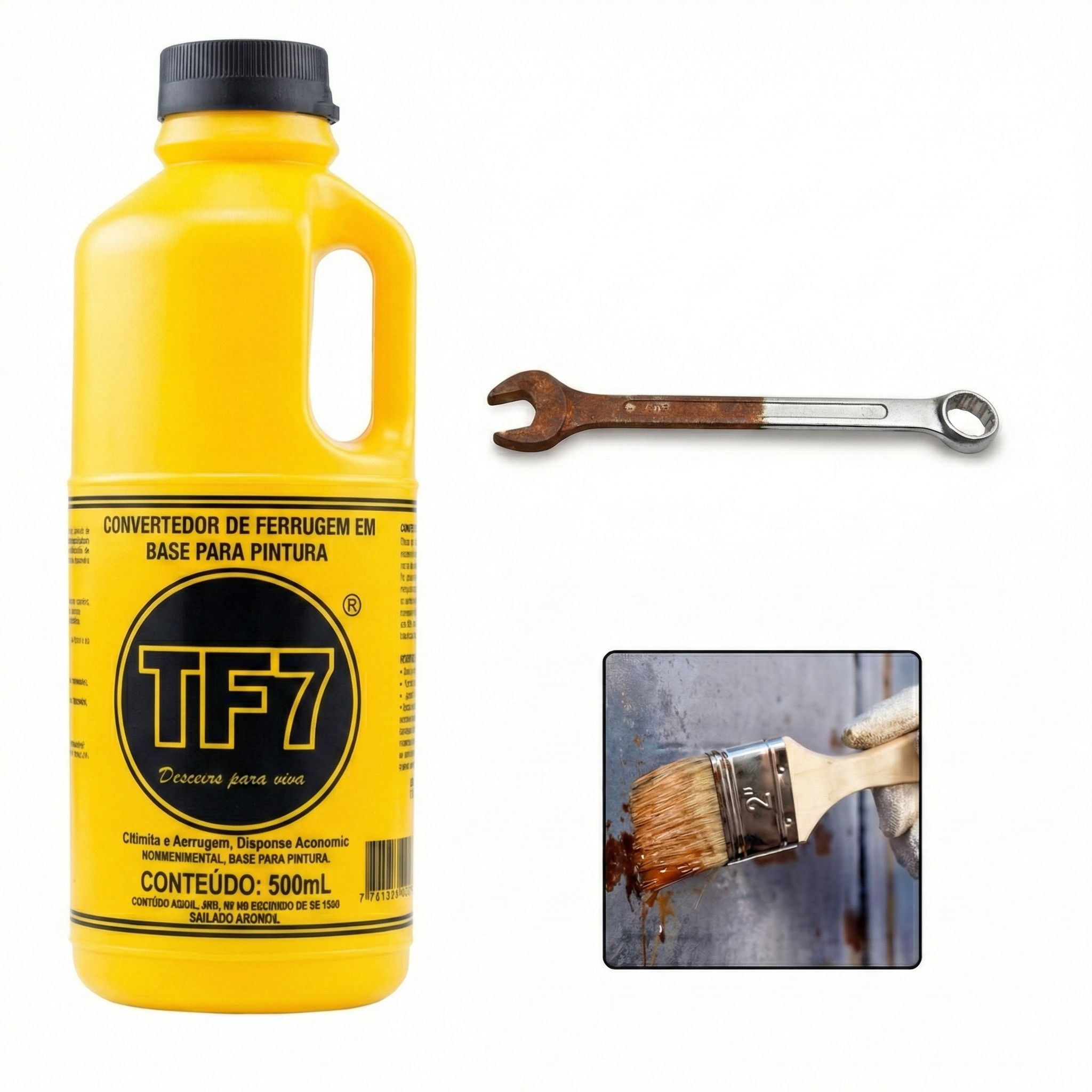 Convertedor de Ferrugem TF7 Base para Pintura Amarelo 1 Litro