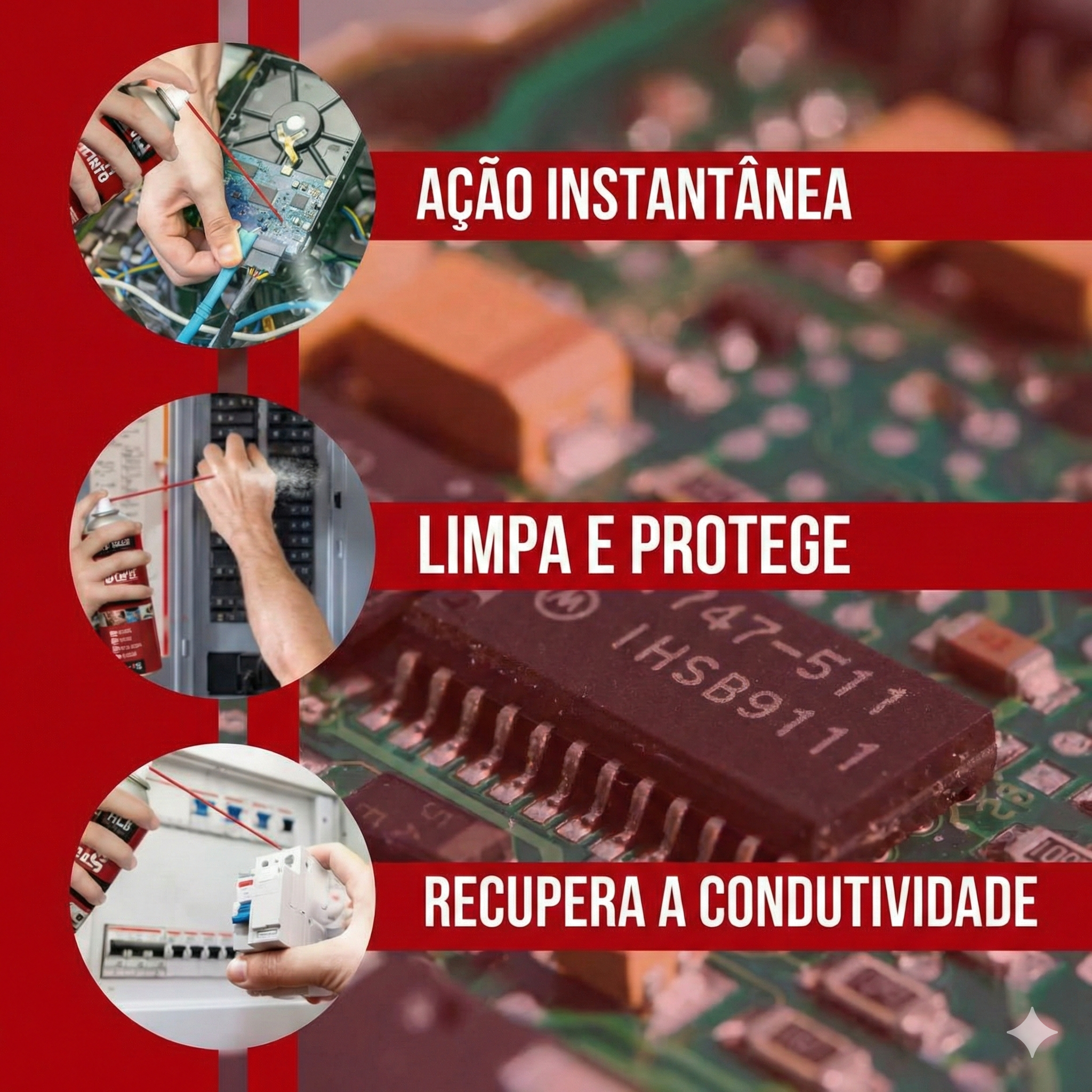 Limpa Contato Elétrico Unipega Spray 300ml - Recupera Condutividade