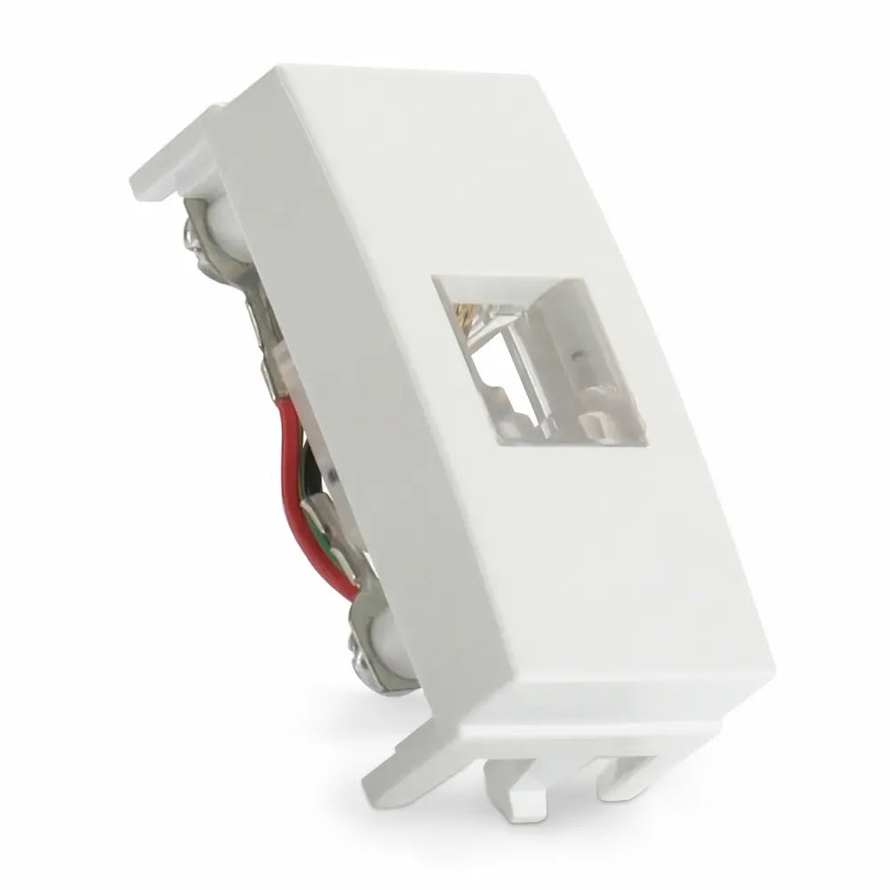 Módulo Tomada Telefone RJ11 4 Fios Sleek Margirius Branco