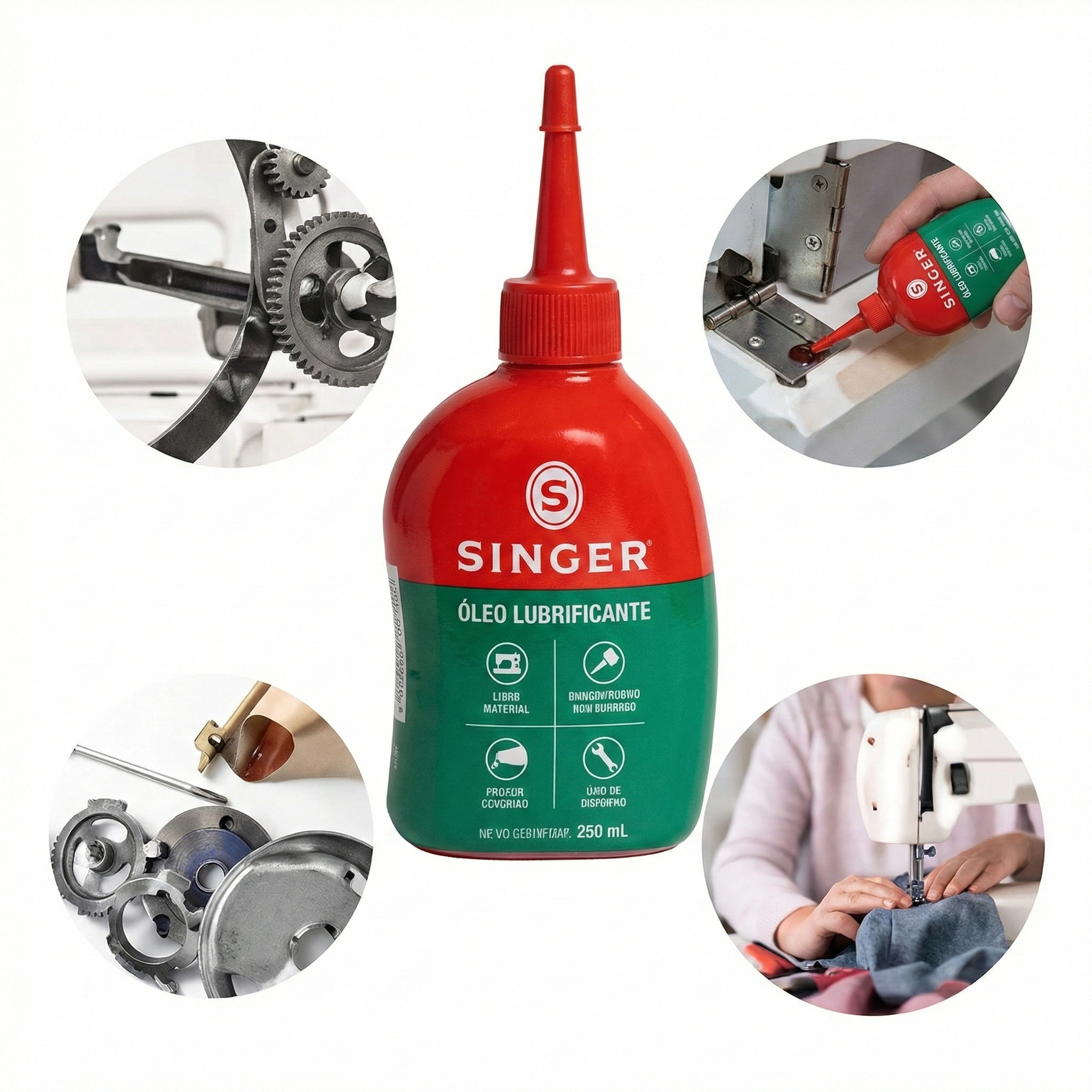 Kit 2 Óleos Lubrificantes Multiuso Singer para Máquina de Costura 100ml