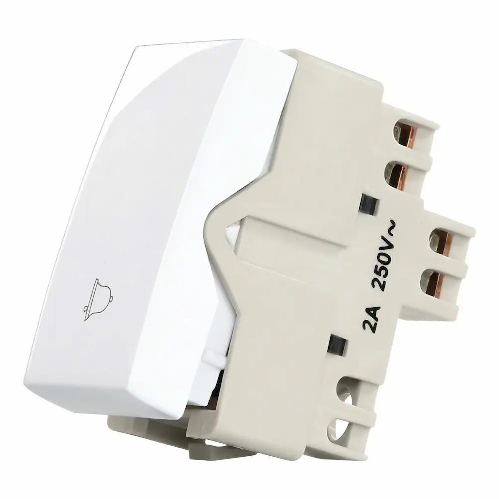 Interruptor Pulsador Campainha 10A 250V Sleek Margirius Branco