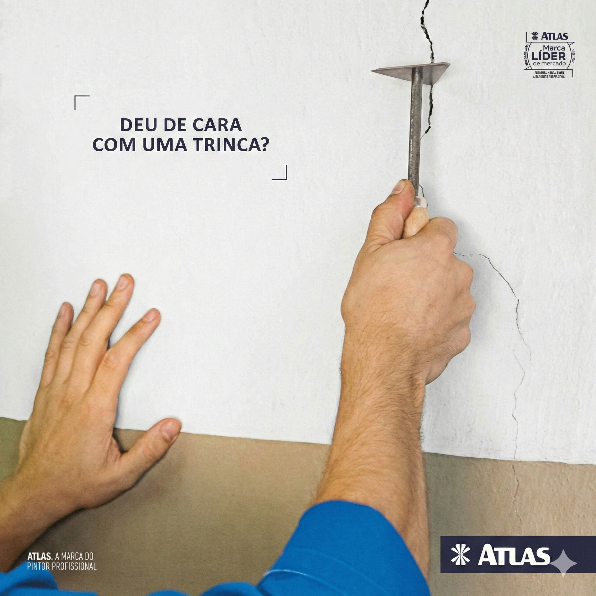 Abre Trinca Atlas 60x60mm Triangular Lâmina Aço Cabo Madeira Ref 375 Pintor