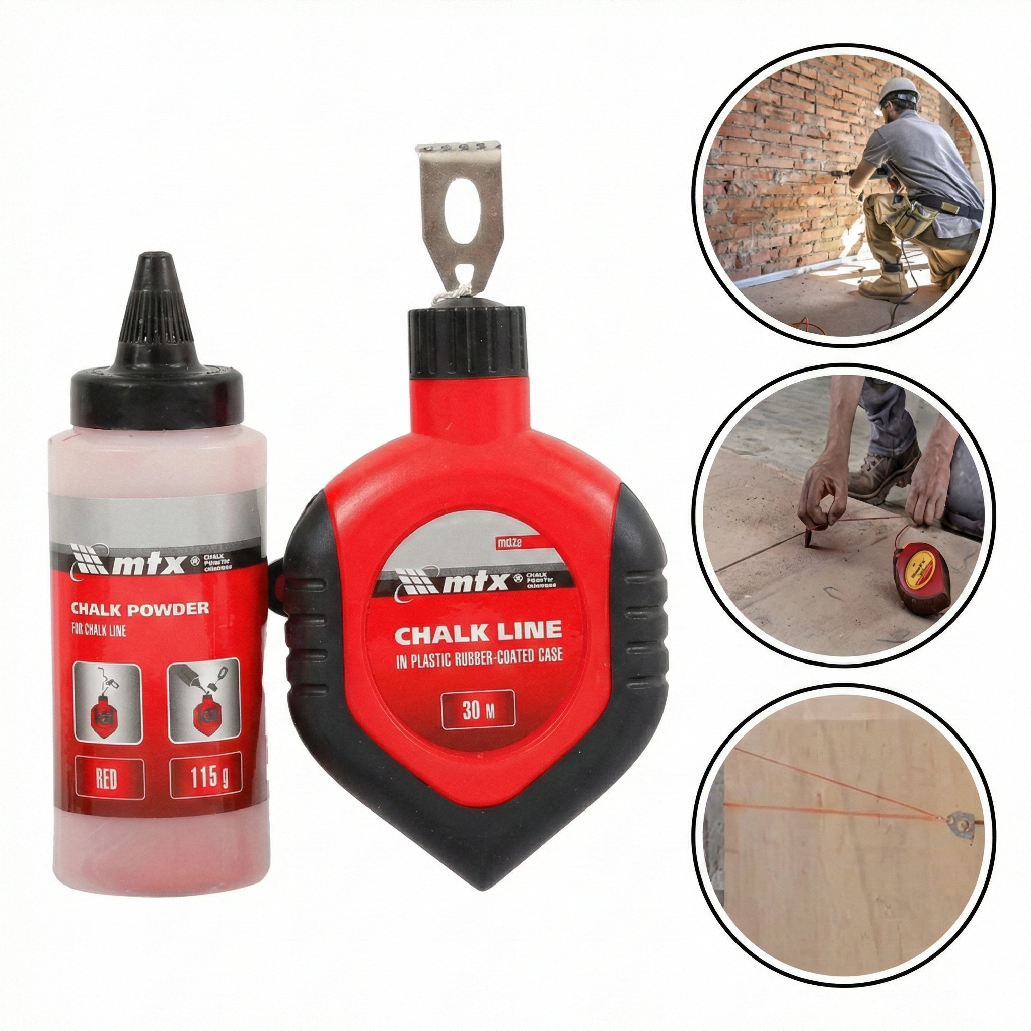 Kit Giz de Linha para Marcação 30 Metros MTX