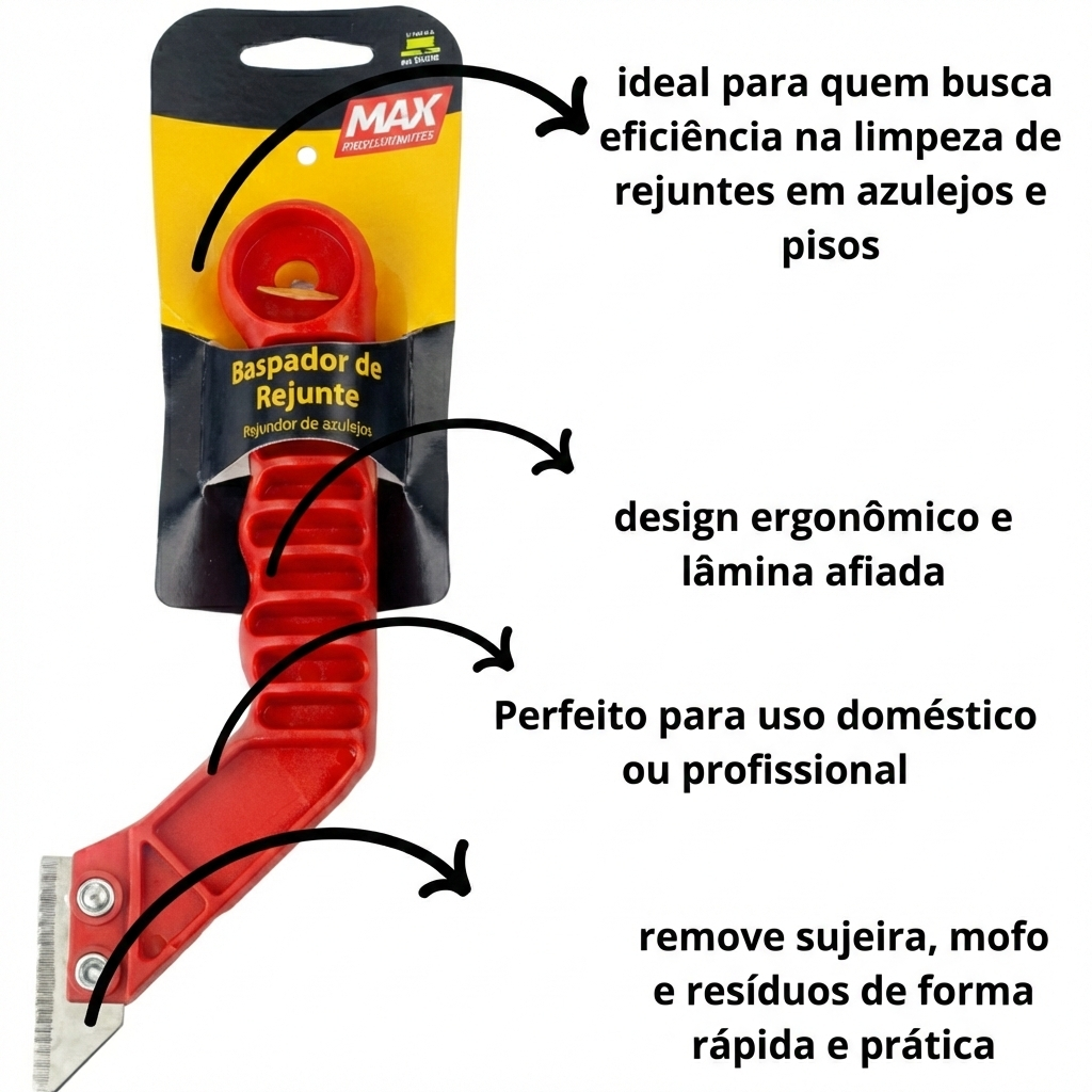 Raspador de Rejunte Max 1 Lâmina para Piso e Porcelanato
