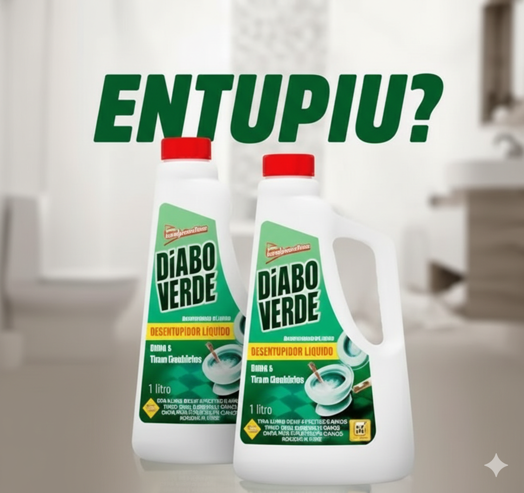 Desentupidor Diabo Verde 1 Litro para Canos e Tubulações