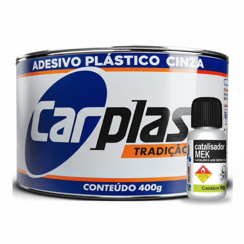Massa Plástica Automotiva 400g Carplast para Funilaria – Cores Diversas
