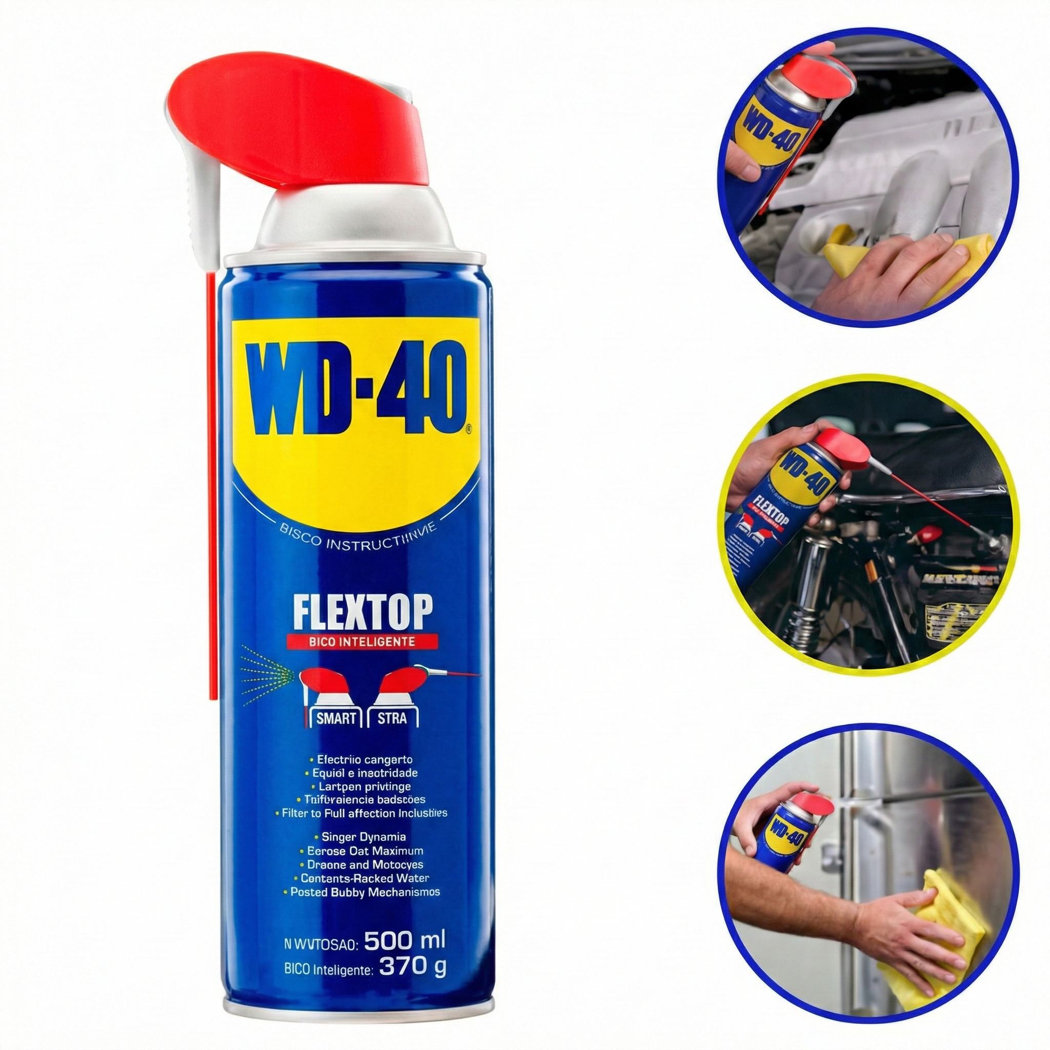 WD-40 Spray Multiuso Flextop para Desengripar e Lubrificar 500ml