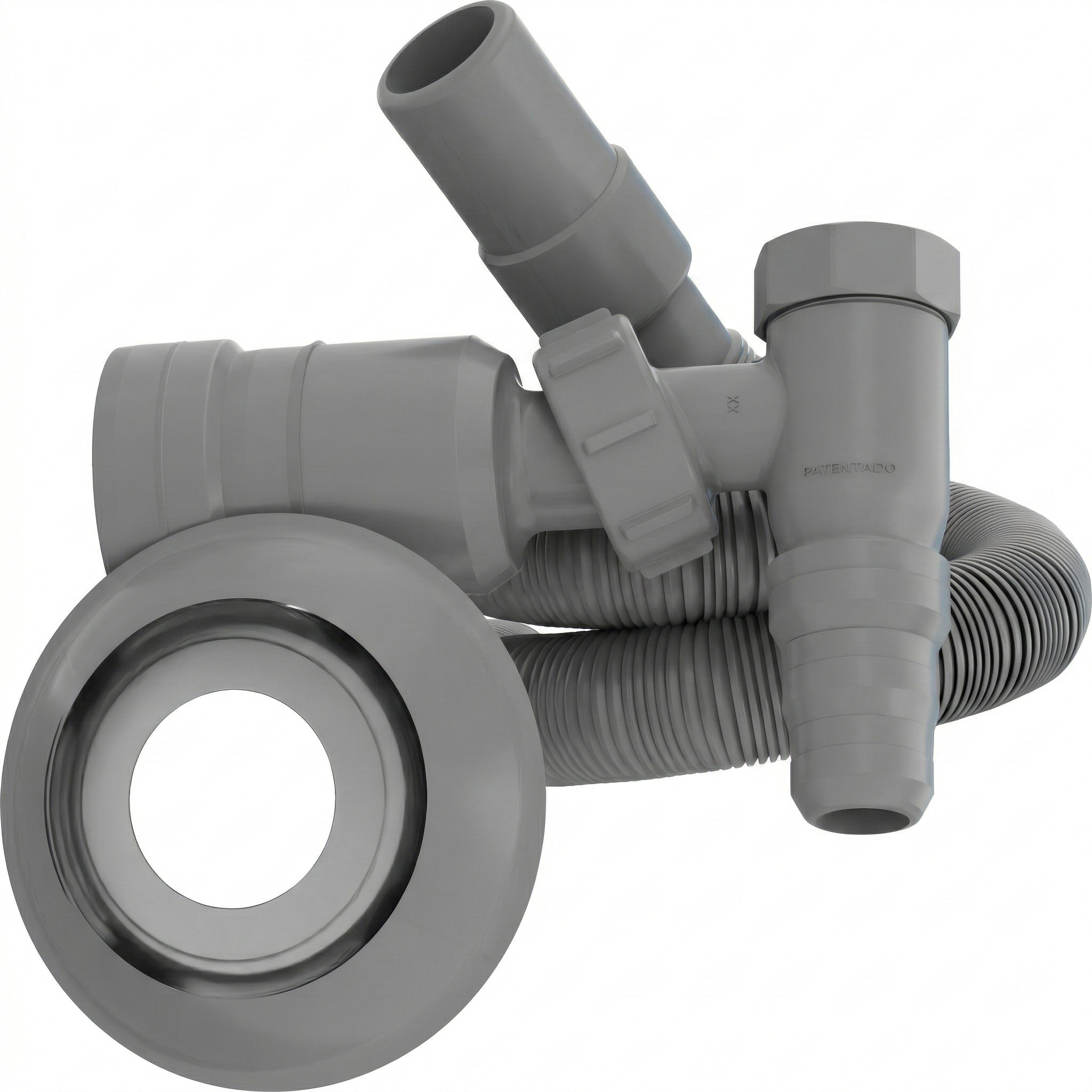 Kit Saída de Água para Máquina de Lavar e Louça Extensivo 2,20m com Válvula de Retenção