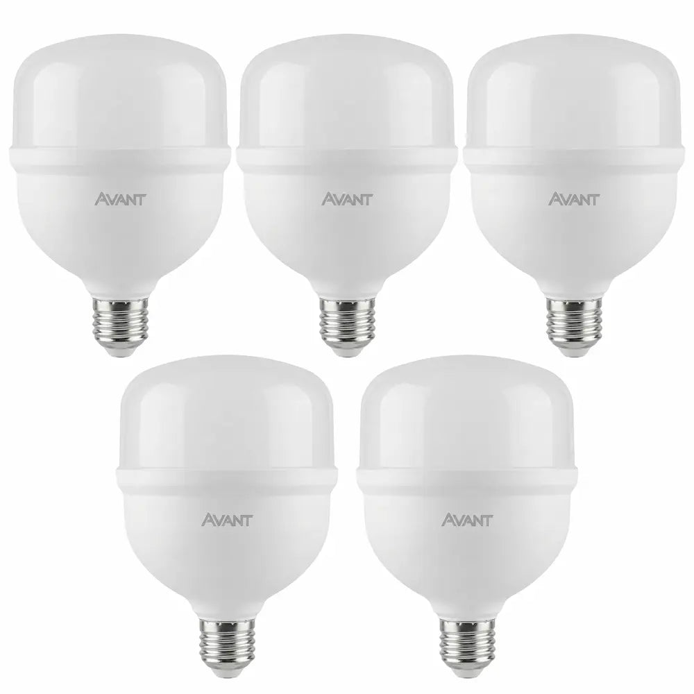 Kit Lâmpadas LED Bulbo High Power Avant 50W E27 Bivolt 6500K Luz Branca Fria – 4000 Lúmens Alta Potência