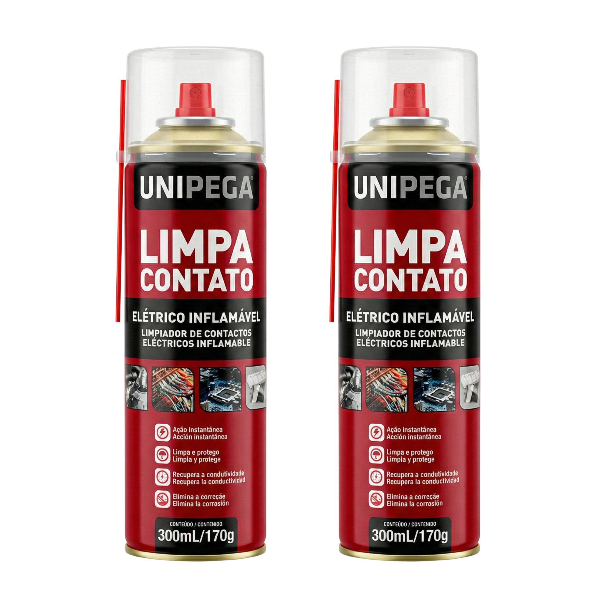 Limpa Contato Elétrico Unipega Spray 300ml - Recupera Condutividade