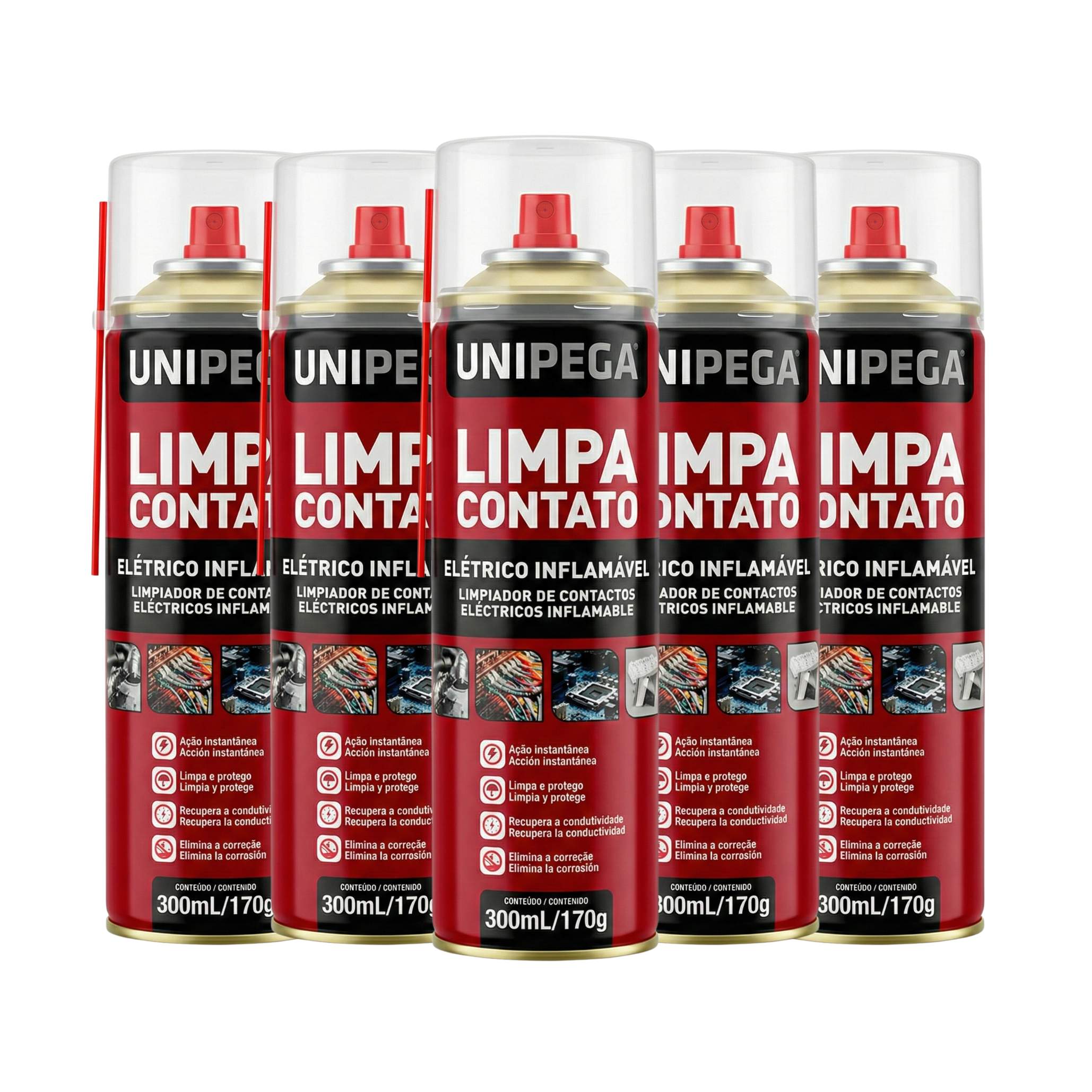 Limpa Contato Elétrico Unipega Spray 300ml - Recupera Condutividade