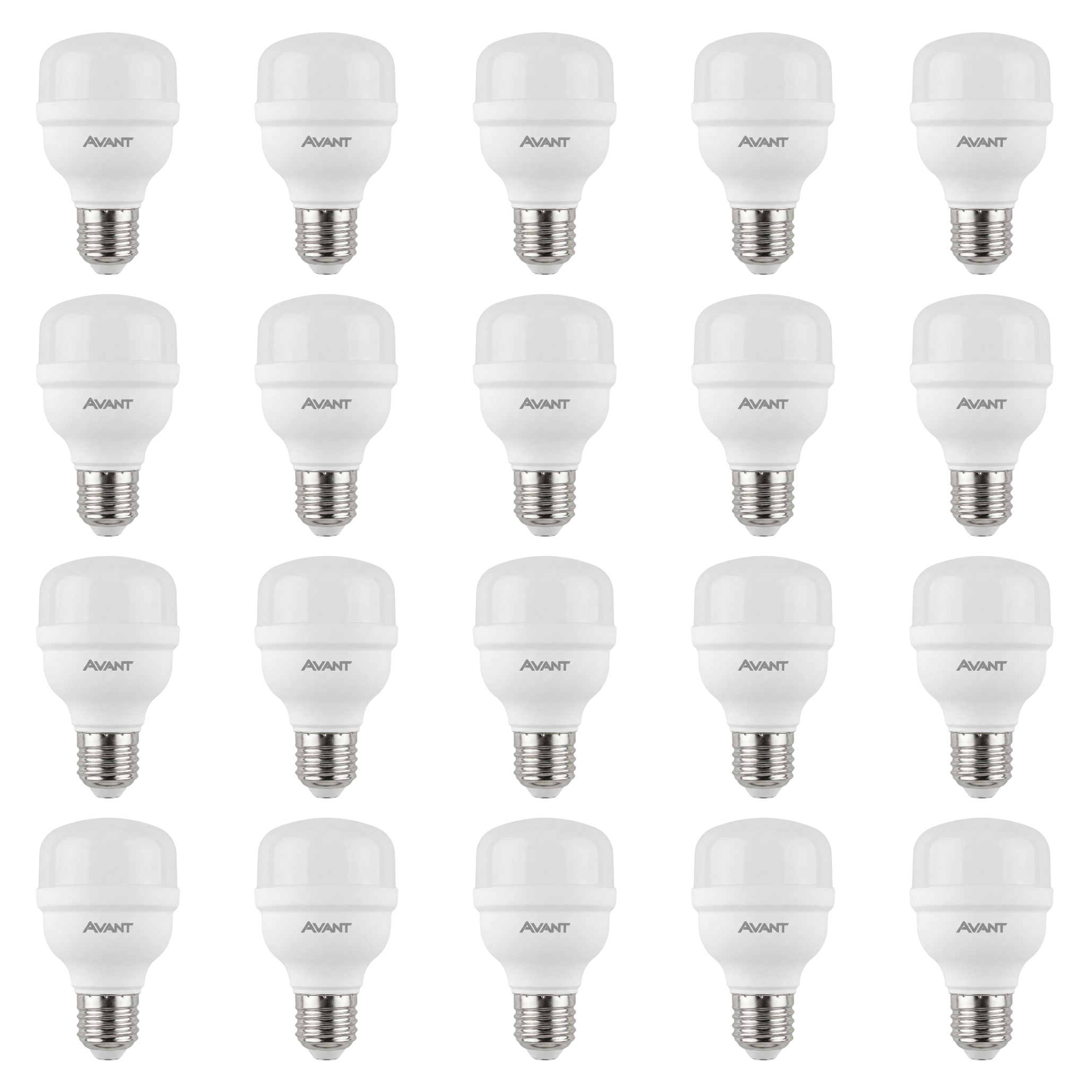 Kit Lâmpadas LED Bulbo HP Avant 20W E27 Bivolt 6500K Luz Branca Fria – 1450 Lúmens Alta Potência