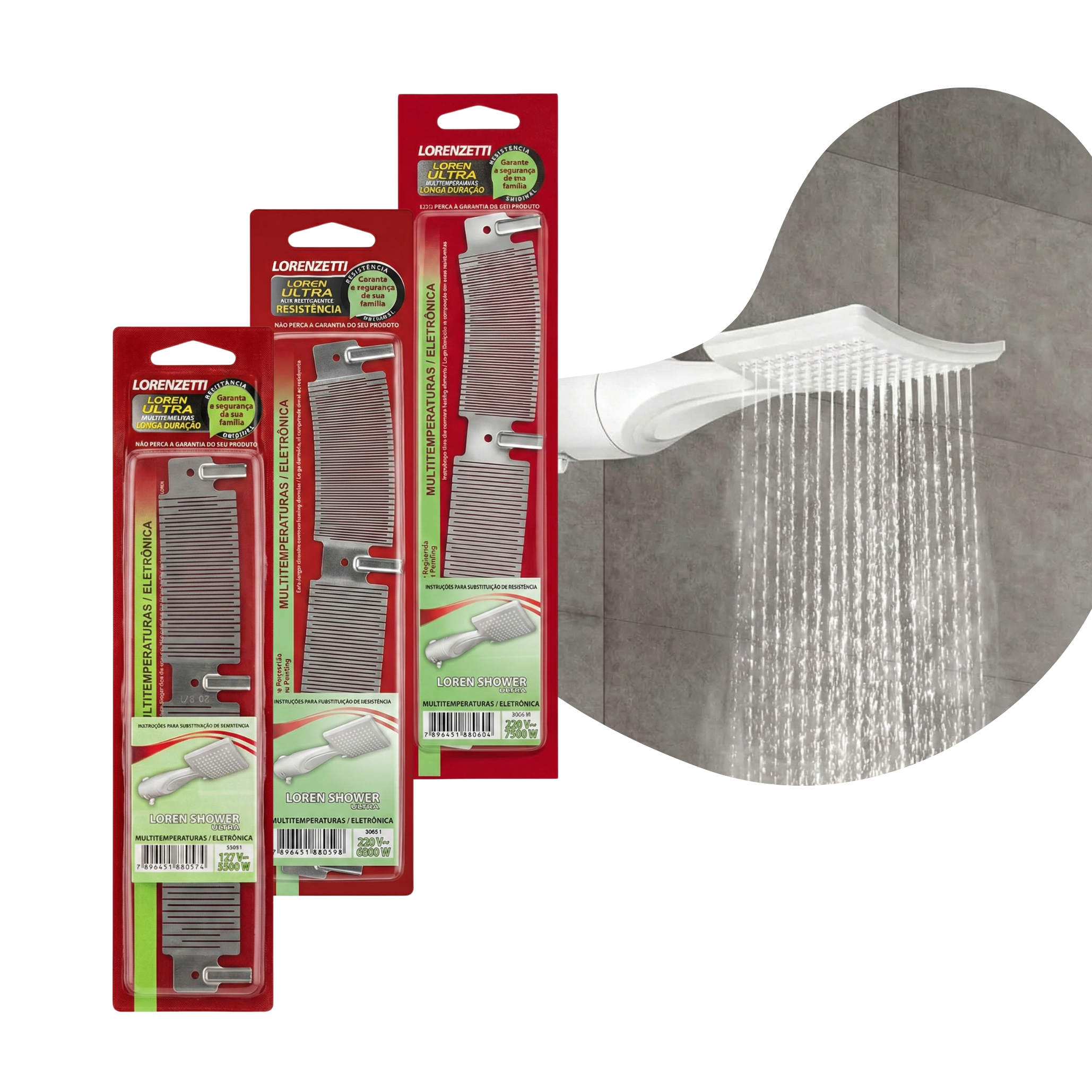 Resistência Original Lorenzetti Loren Ultra - Para Ducha Loren Shower Multitemperaturas e Eletrônica