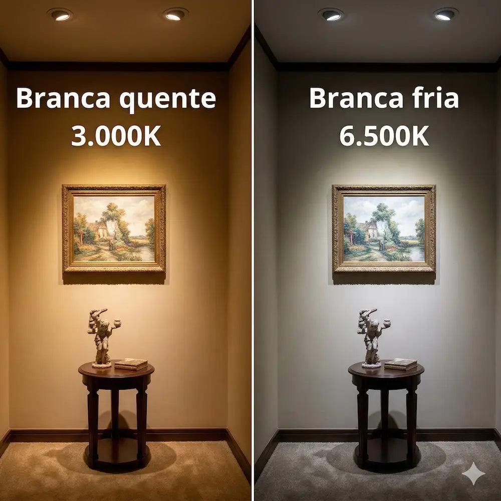 Kit Spot LED Embutir Redondo Taschibra MR16 5W 6500K Branco Bivolt – Luz Fria