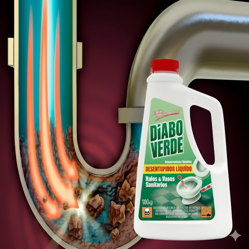 Desentupidor Diabo Verde 1 Litro para Canos e Tubulações