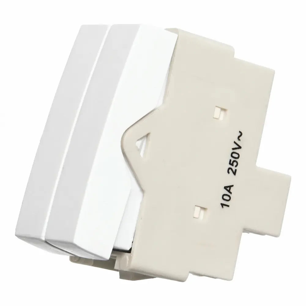 Módulo Interruptor Duplo Simples 10A 250V Sleek Margirius Branco
