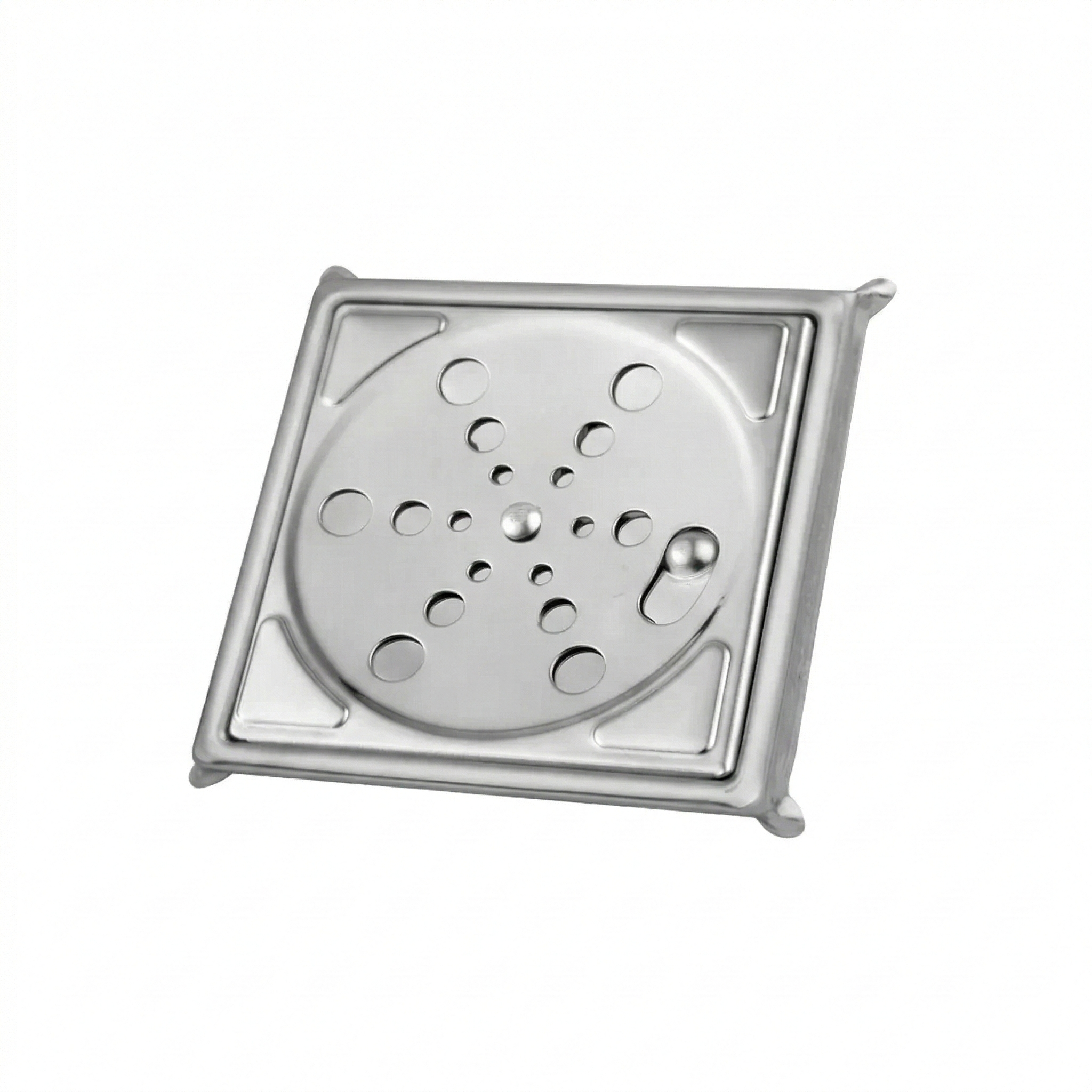 Grelha para Ralo Quadrada com Sistema Rotativo Abre e Fecha em Aço Inox 430 - Leão Metais
