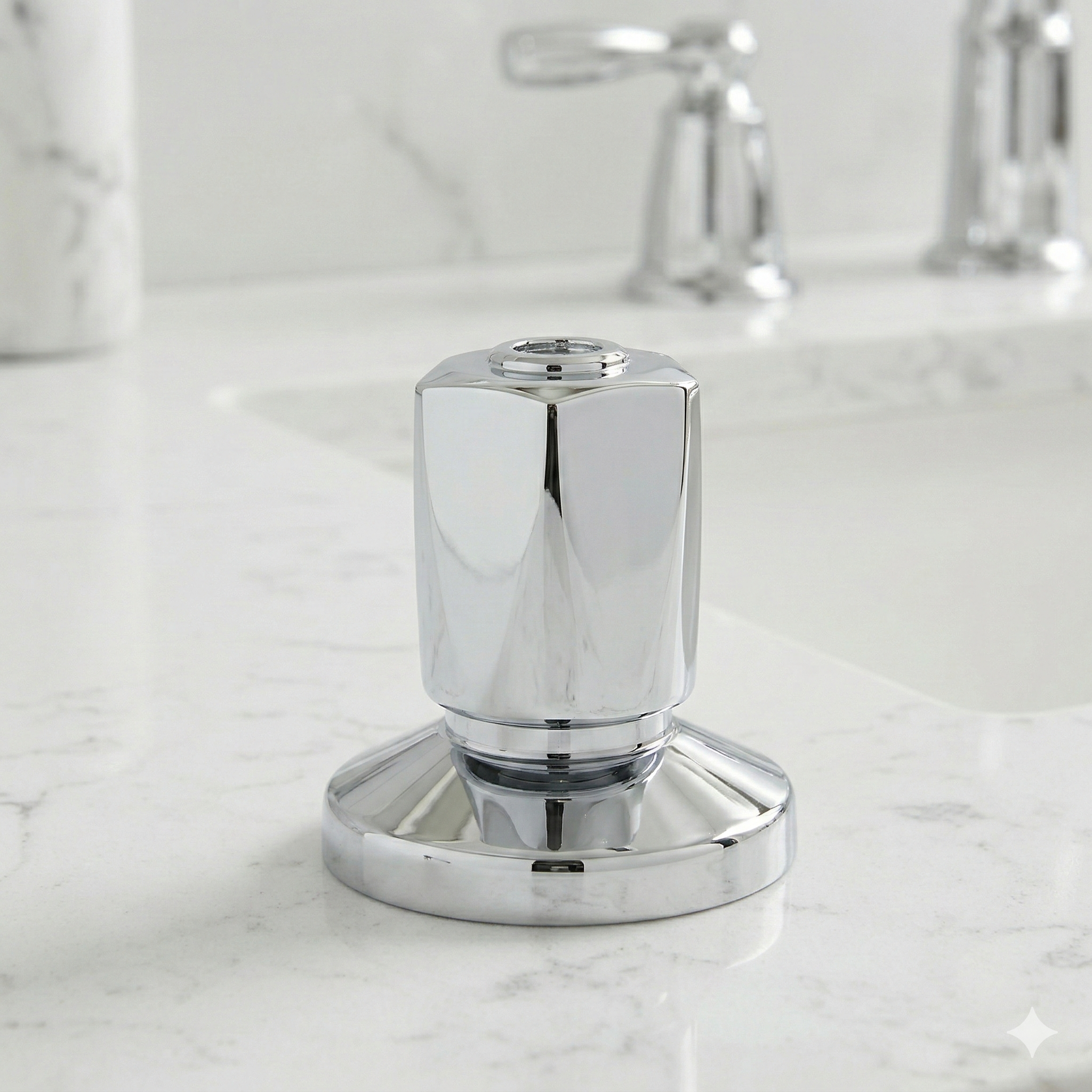 Acabamento para Registro de Pressão e Gaveta C50 Metal Cromado Padrão Deca - Leão